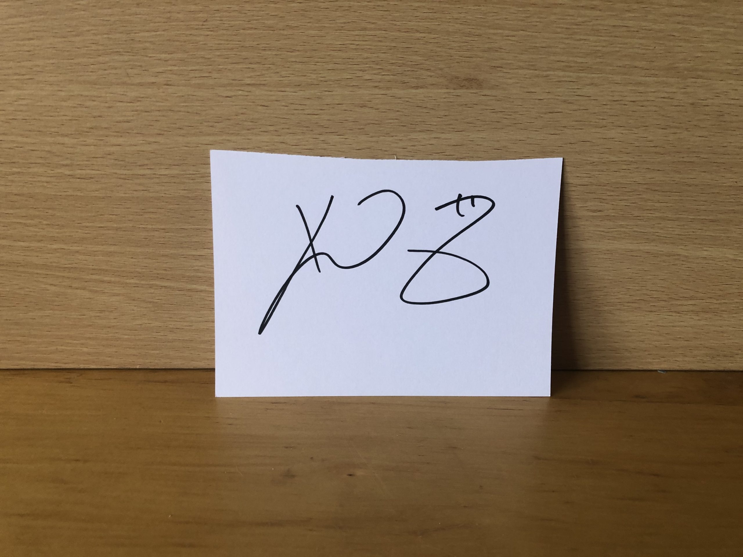 Kimberly Wyatt Signed White Card