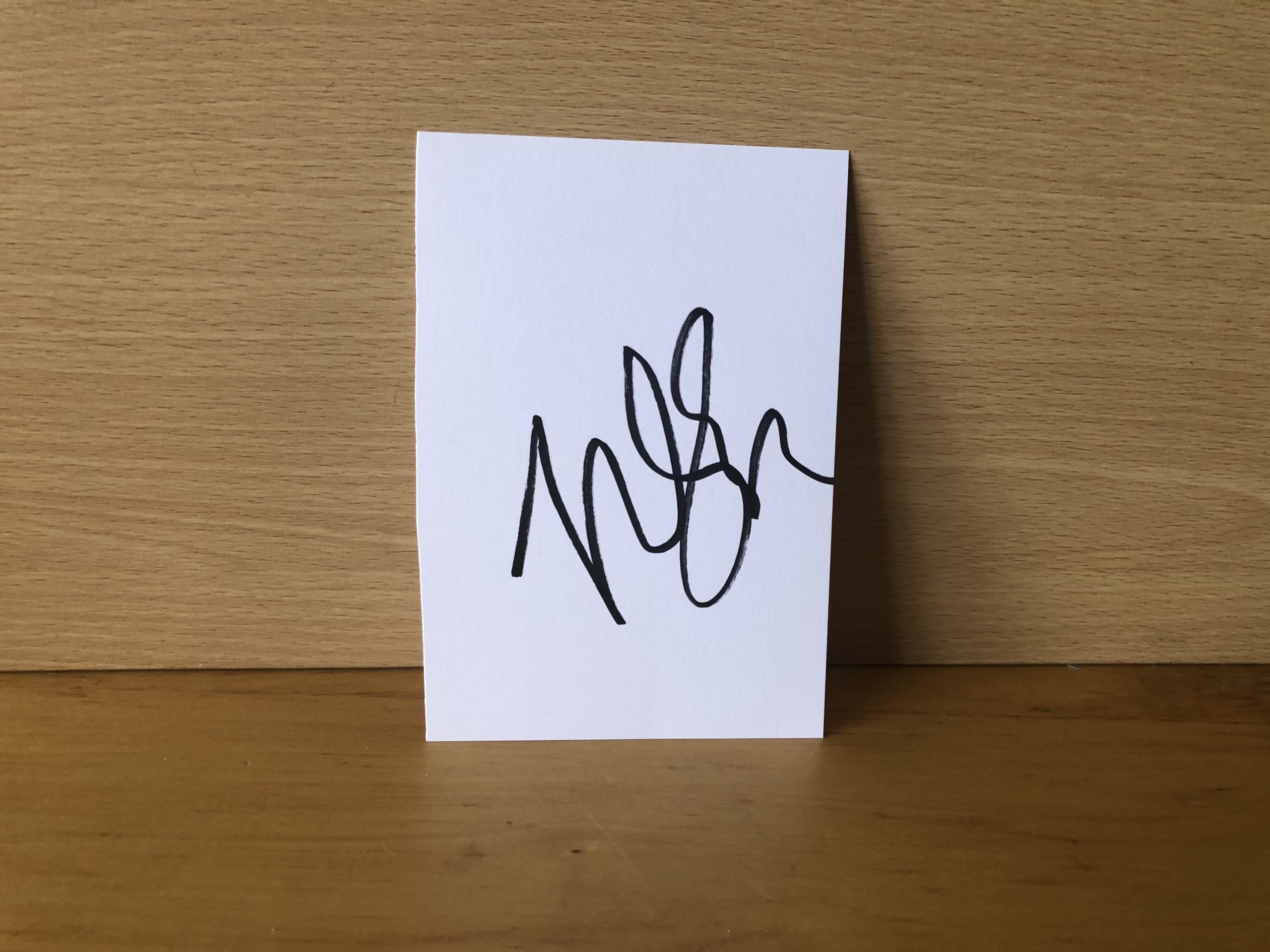 Billie Piper Signed White Card