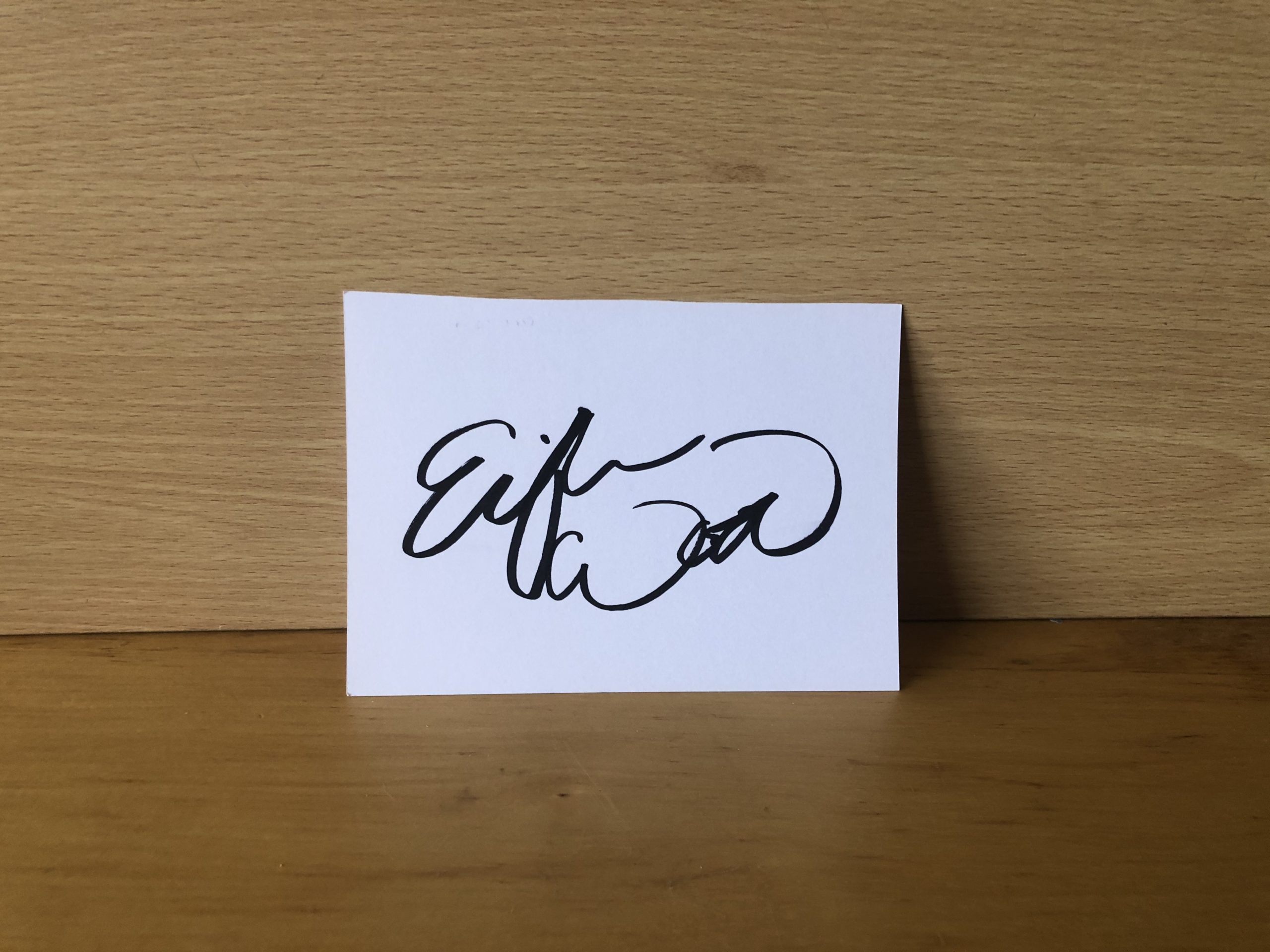 Elijah Wood Signed White Card