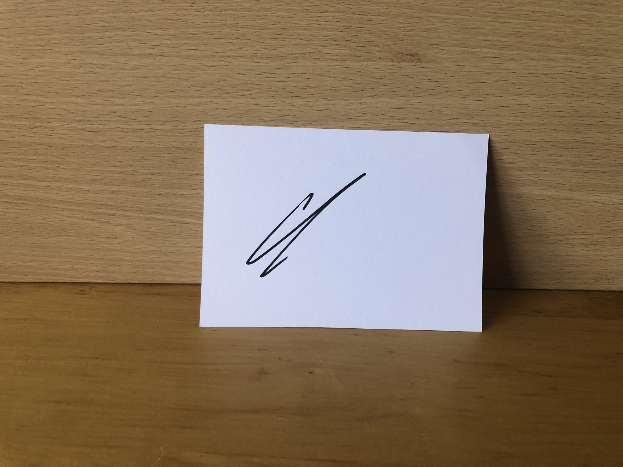 Craig David Signed White Card