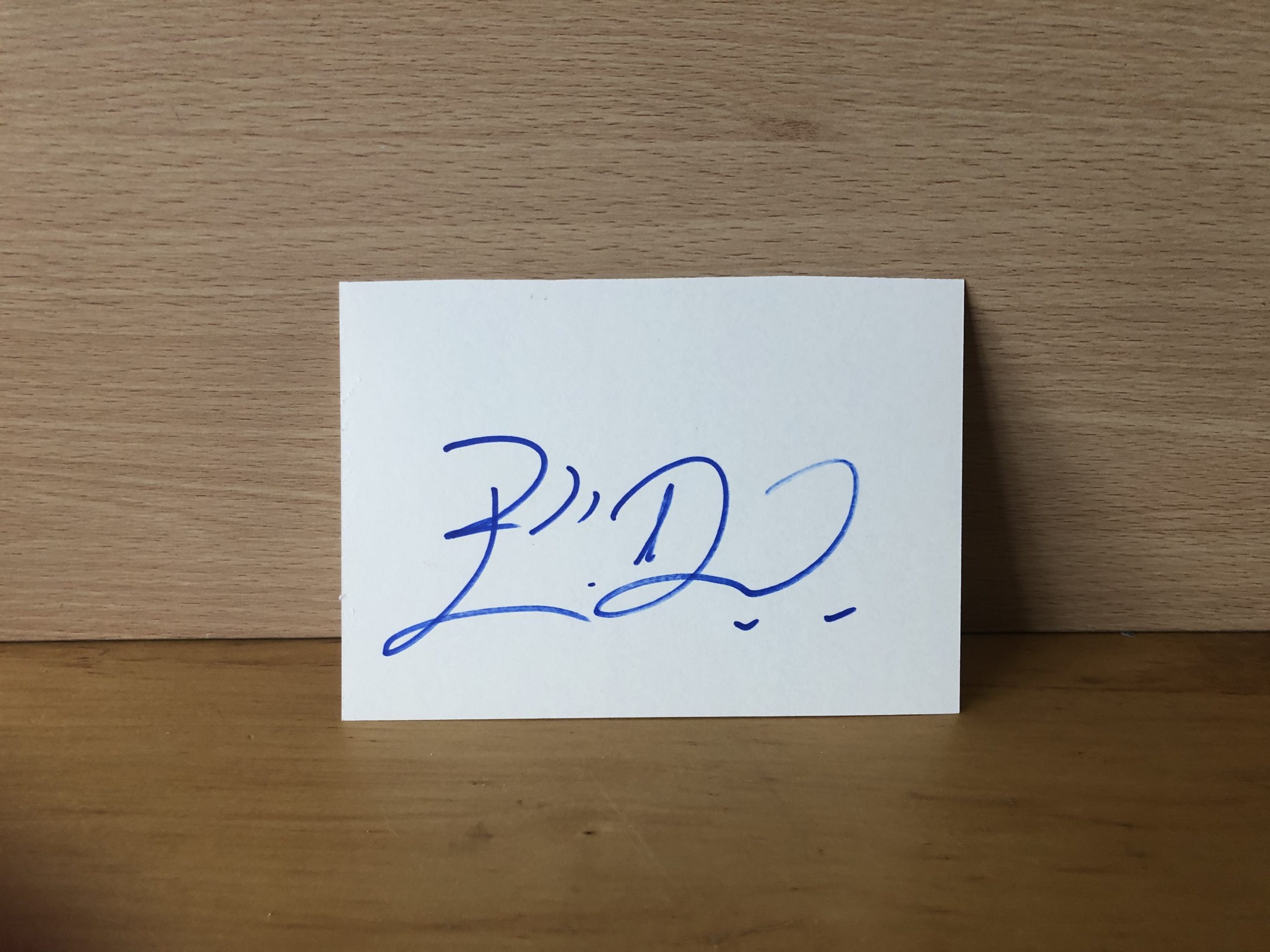 Eddie Redmayne Signed White Card