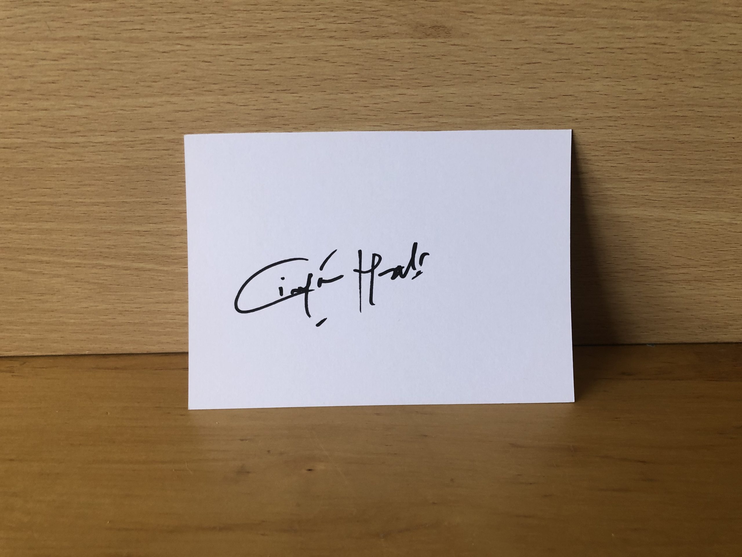 Ciarán Hinds Signed White Card