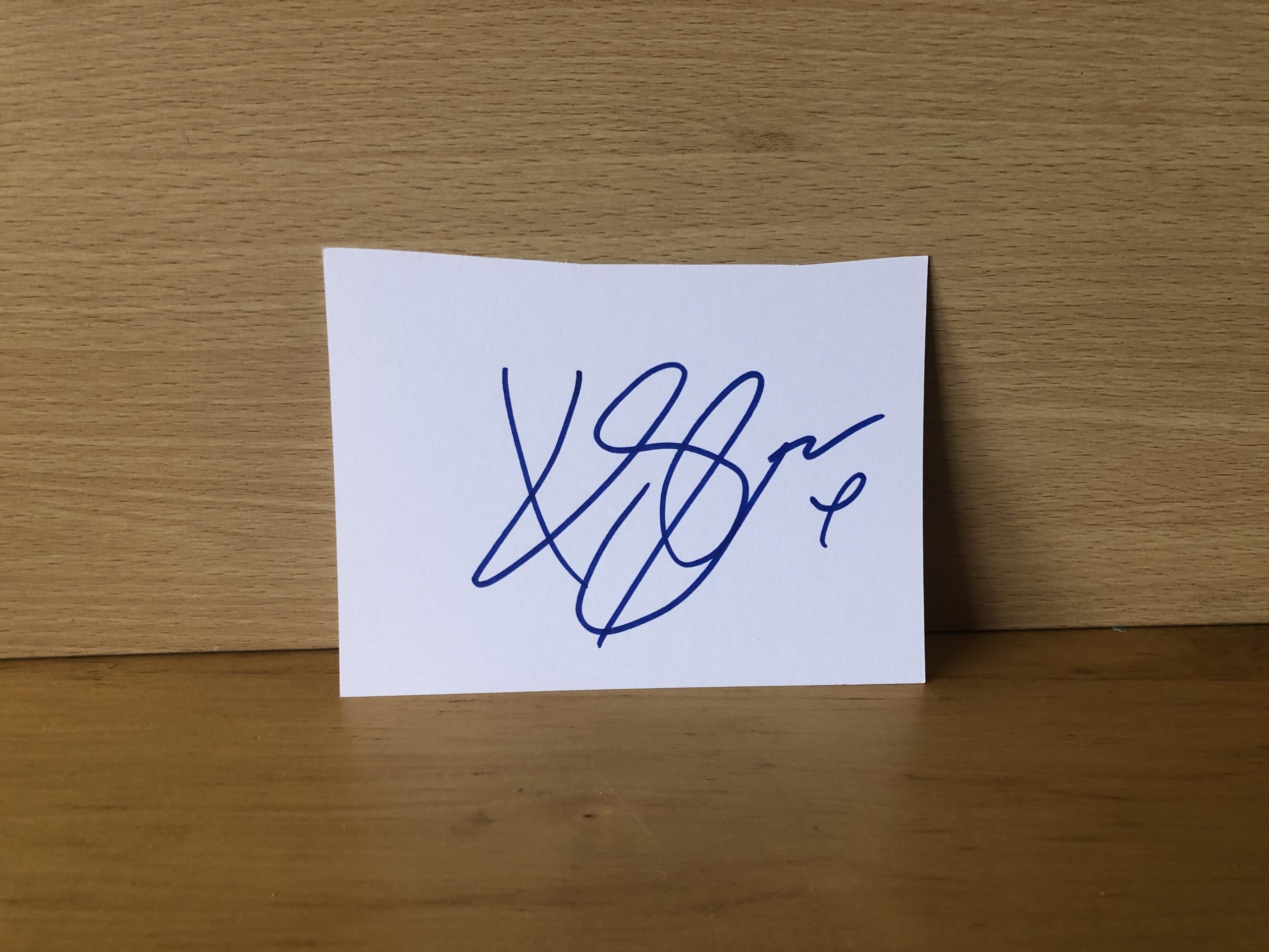 Kerry Ellis Signed White Card