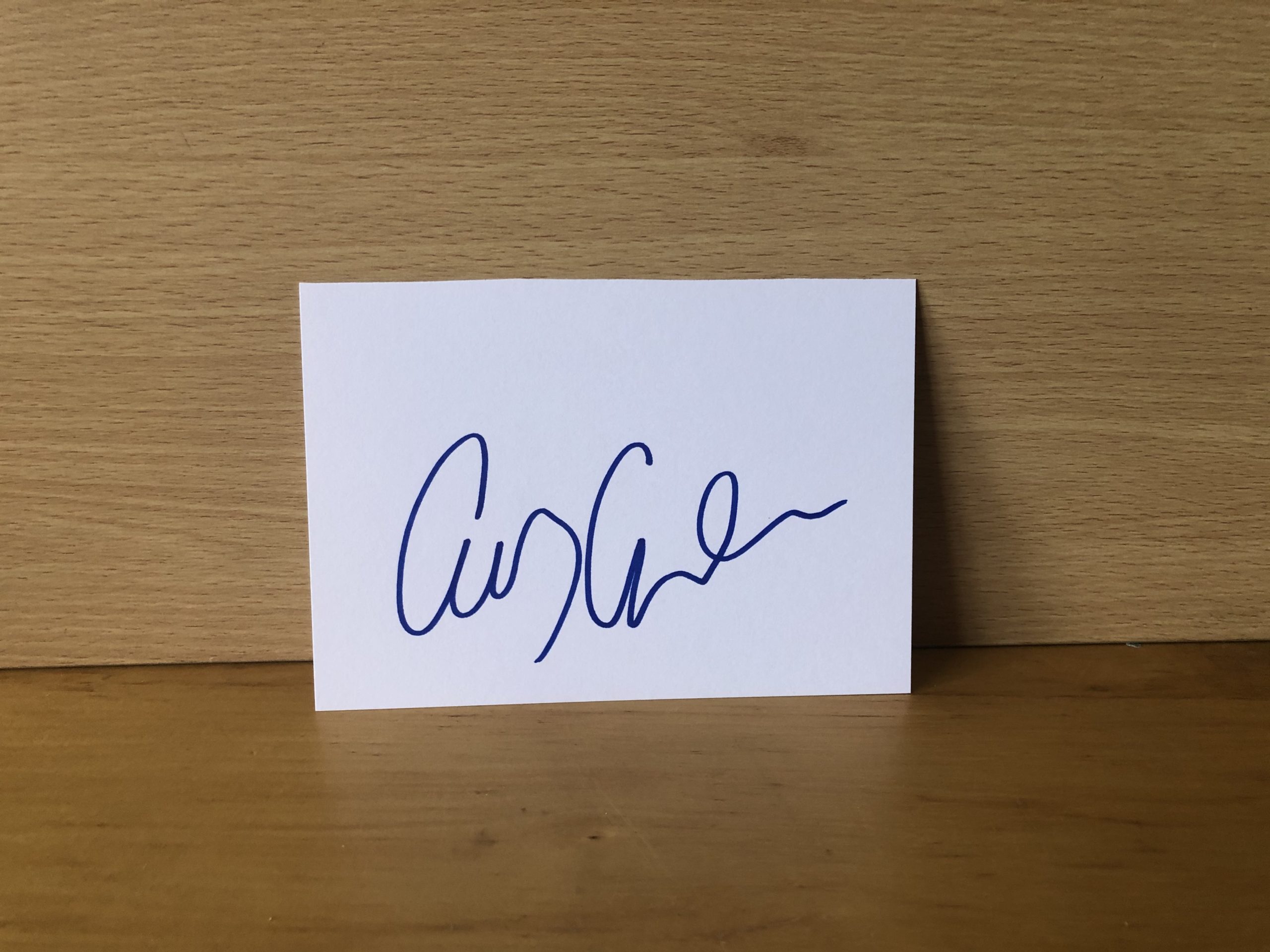 Amy Acker Signed White Card Amy Acker Signed White Card