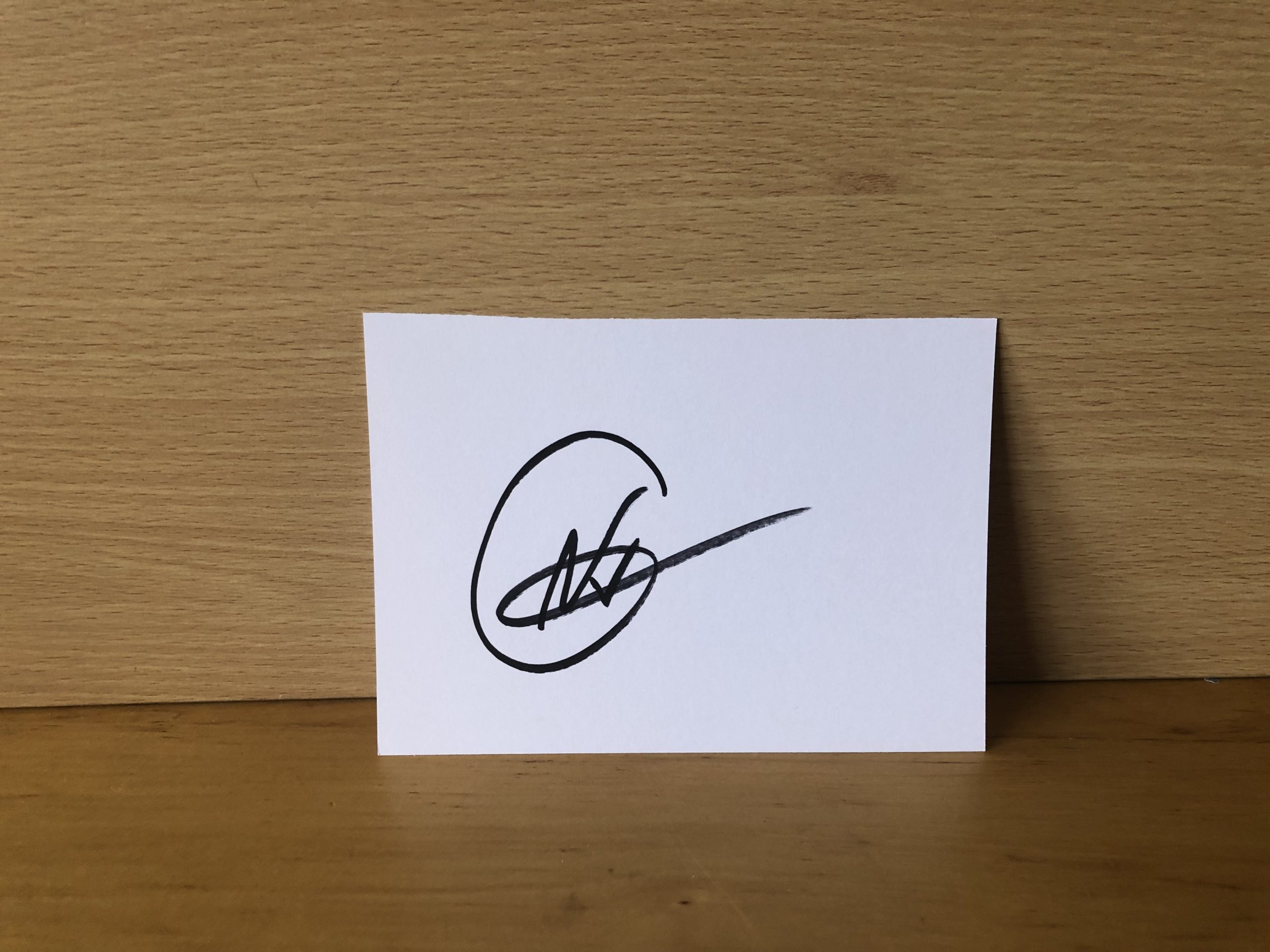 Noel Clarke Signed White Card Noel Clarke Signed White Card