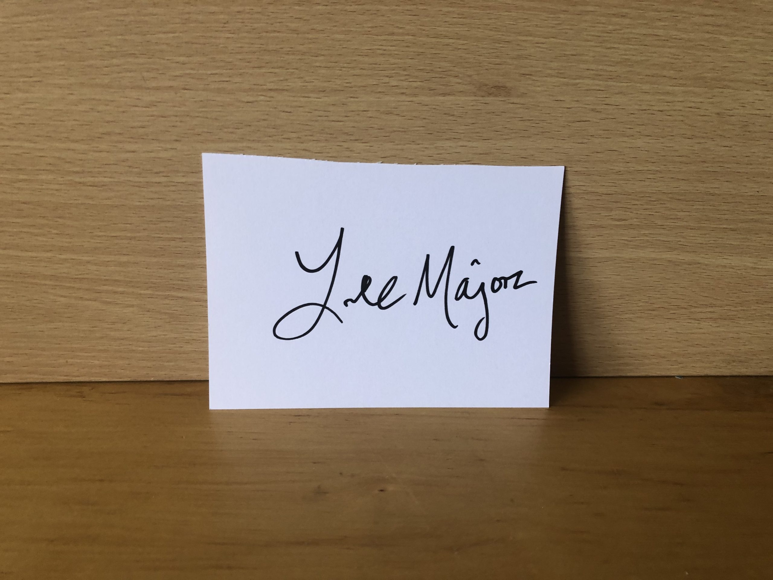 Lee Majors Signed White Card Lee Majors Signed White Card
