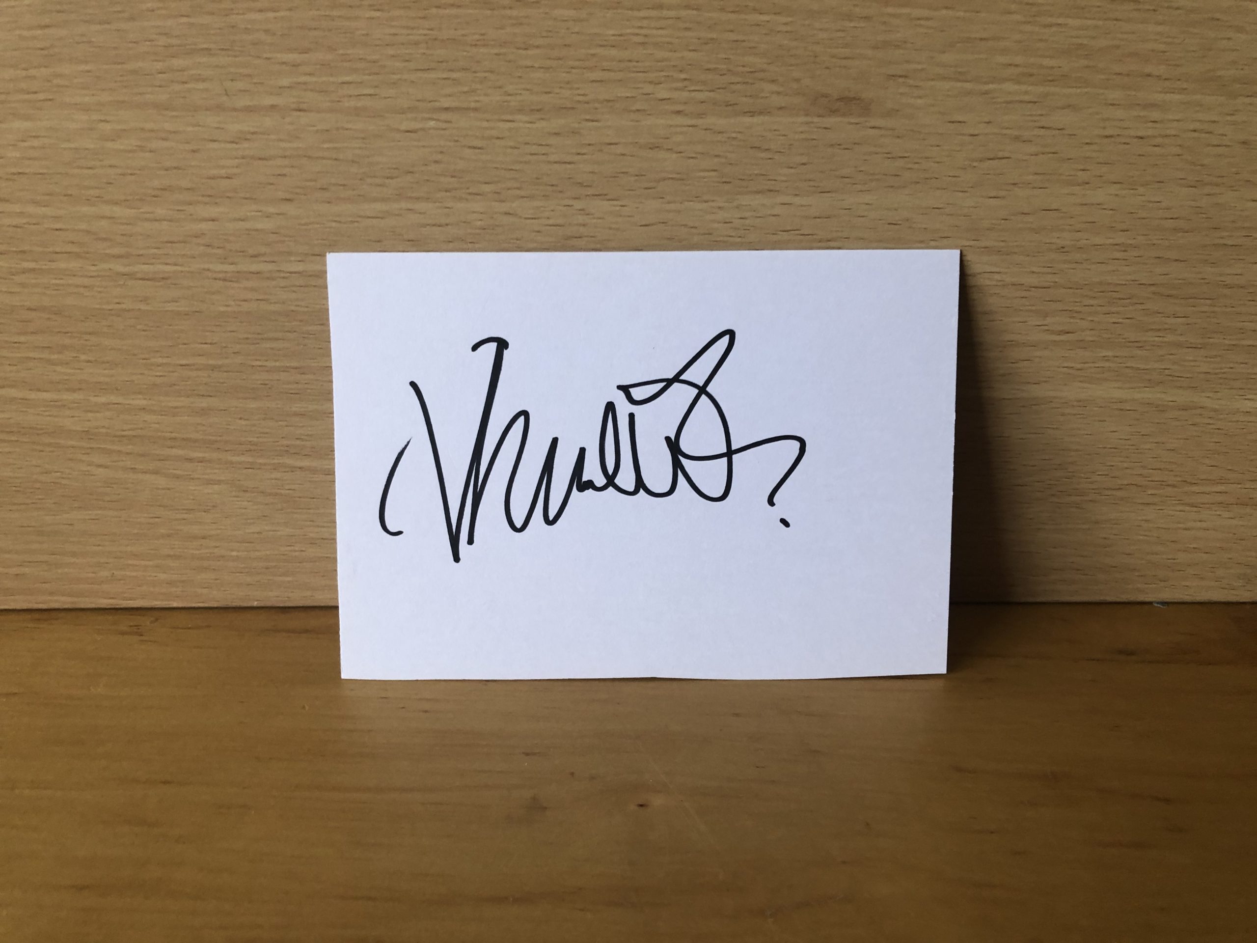 Paul Weller Signed White Card Paul Weller Signed White Card
