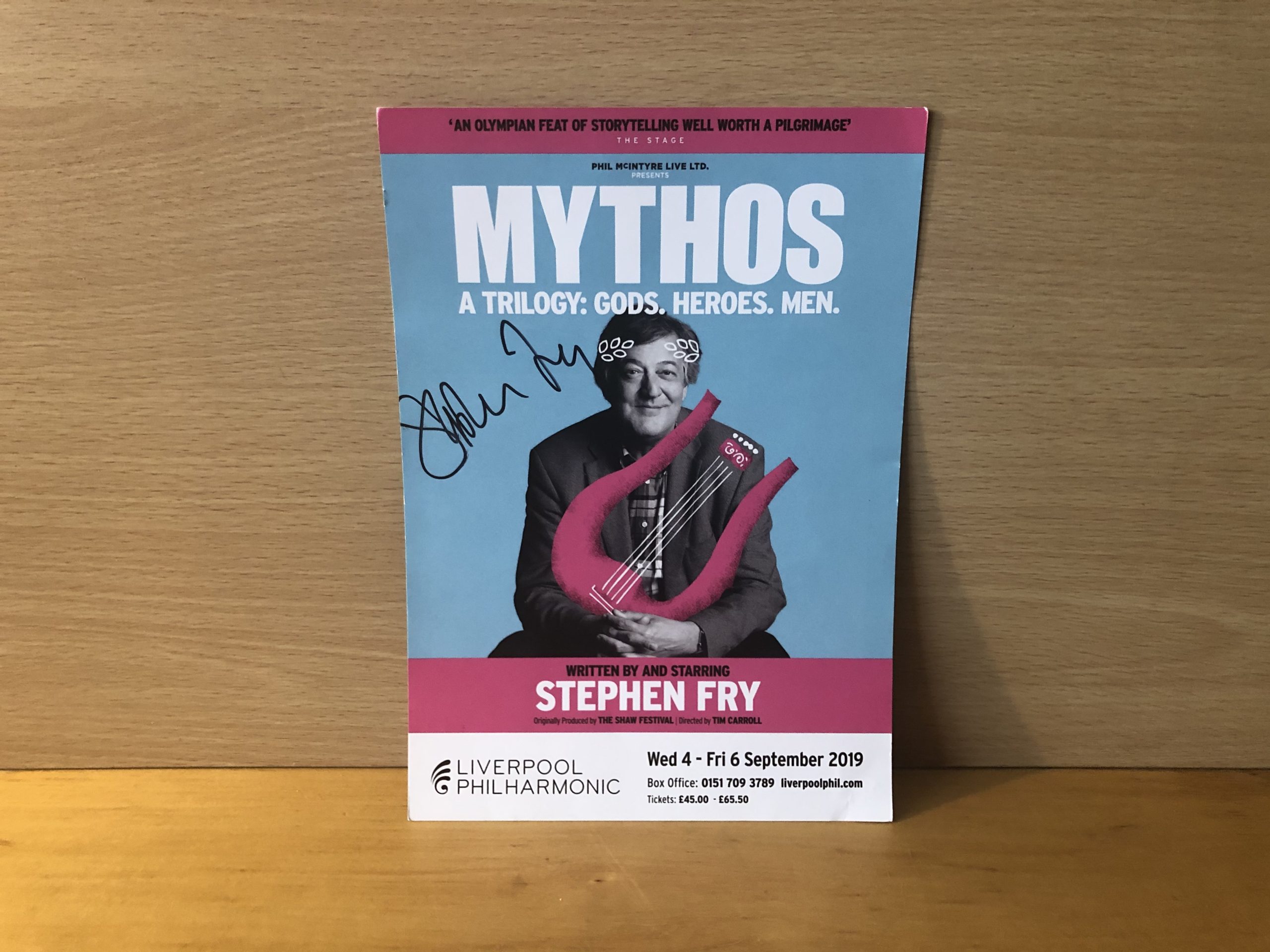 Stephen Fry Signed Flyer Stephen Fry Signed Flyer