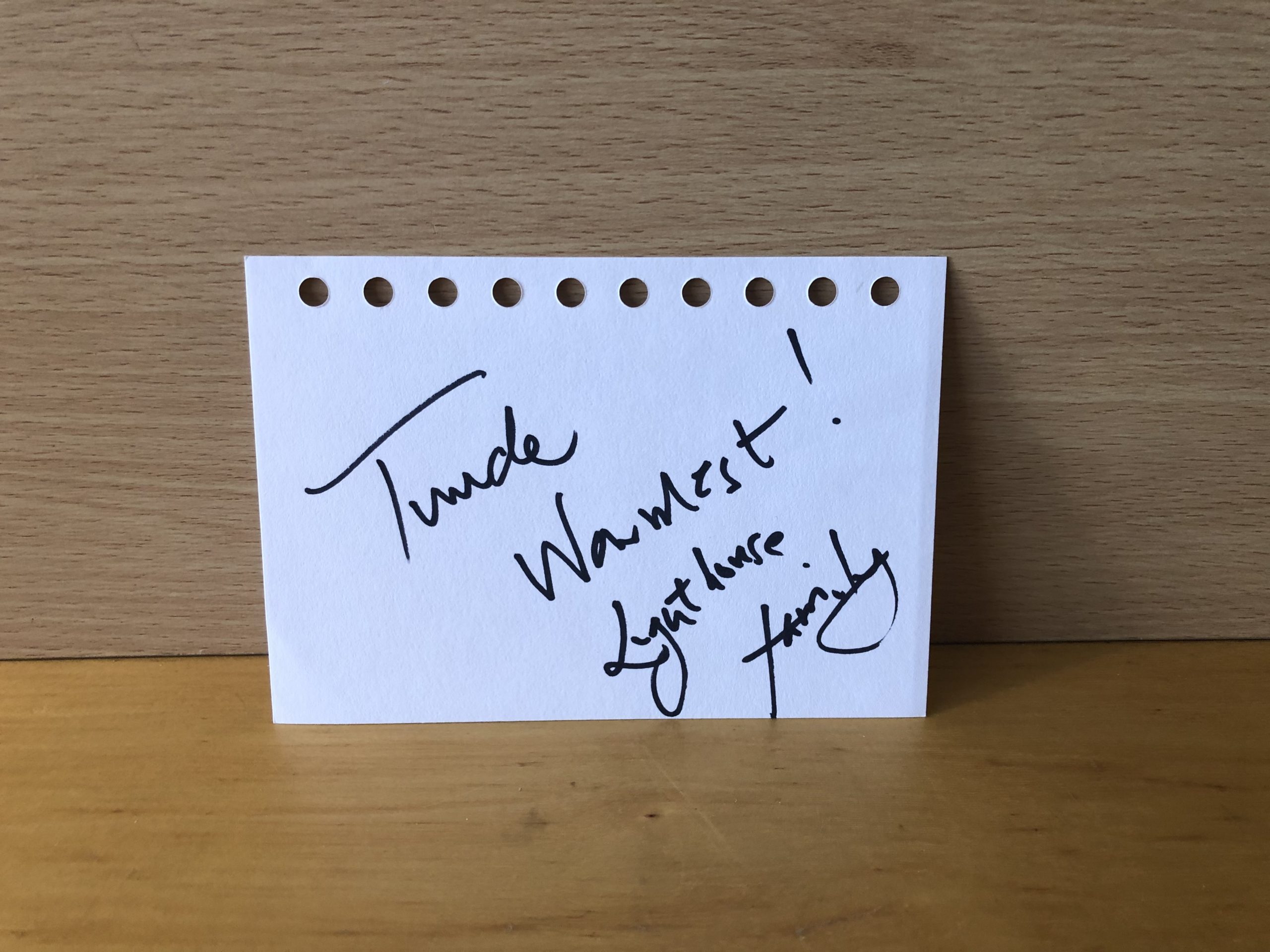 Tunde Baiyewu Signed White Card Tunde Baiyewu Signed White Card