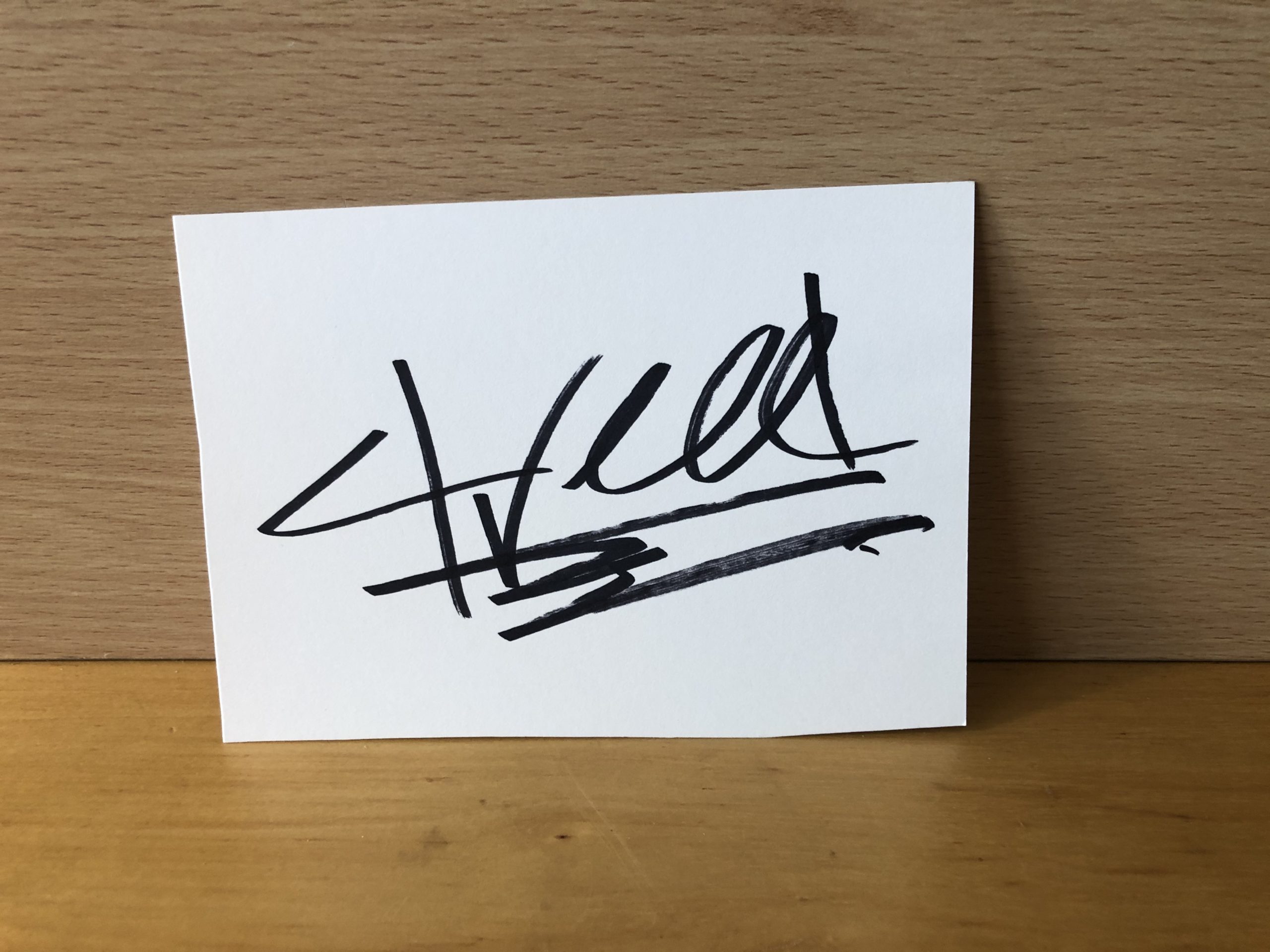 Pharrell Williams Signed White Card Pharrell Williams Signed White Card