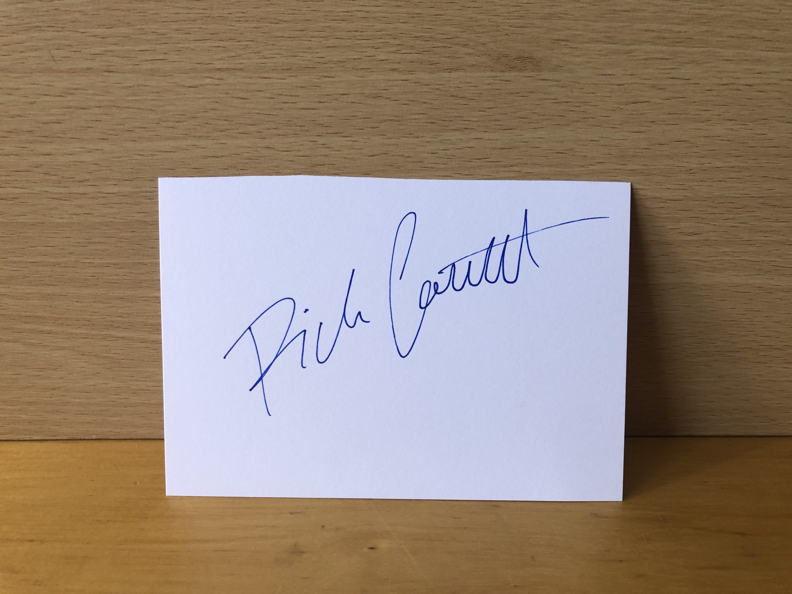 Rick Cosnett Signed White Card Rick Cosnett Signed White Card