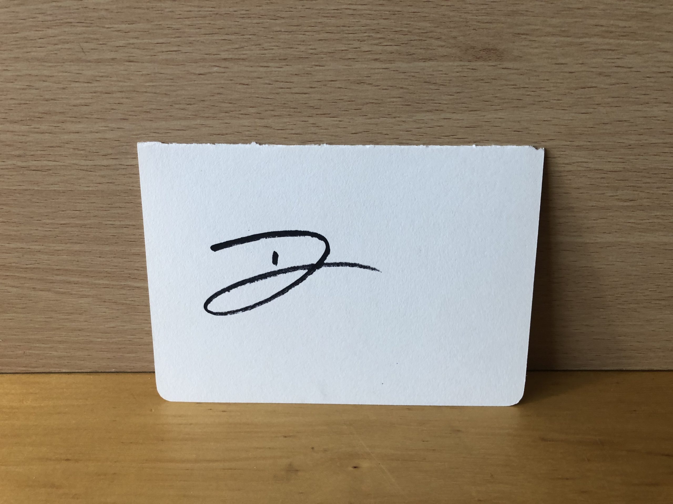 David Caruso Signed White Card David Caruso Signed White Card