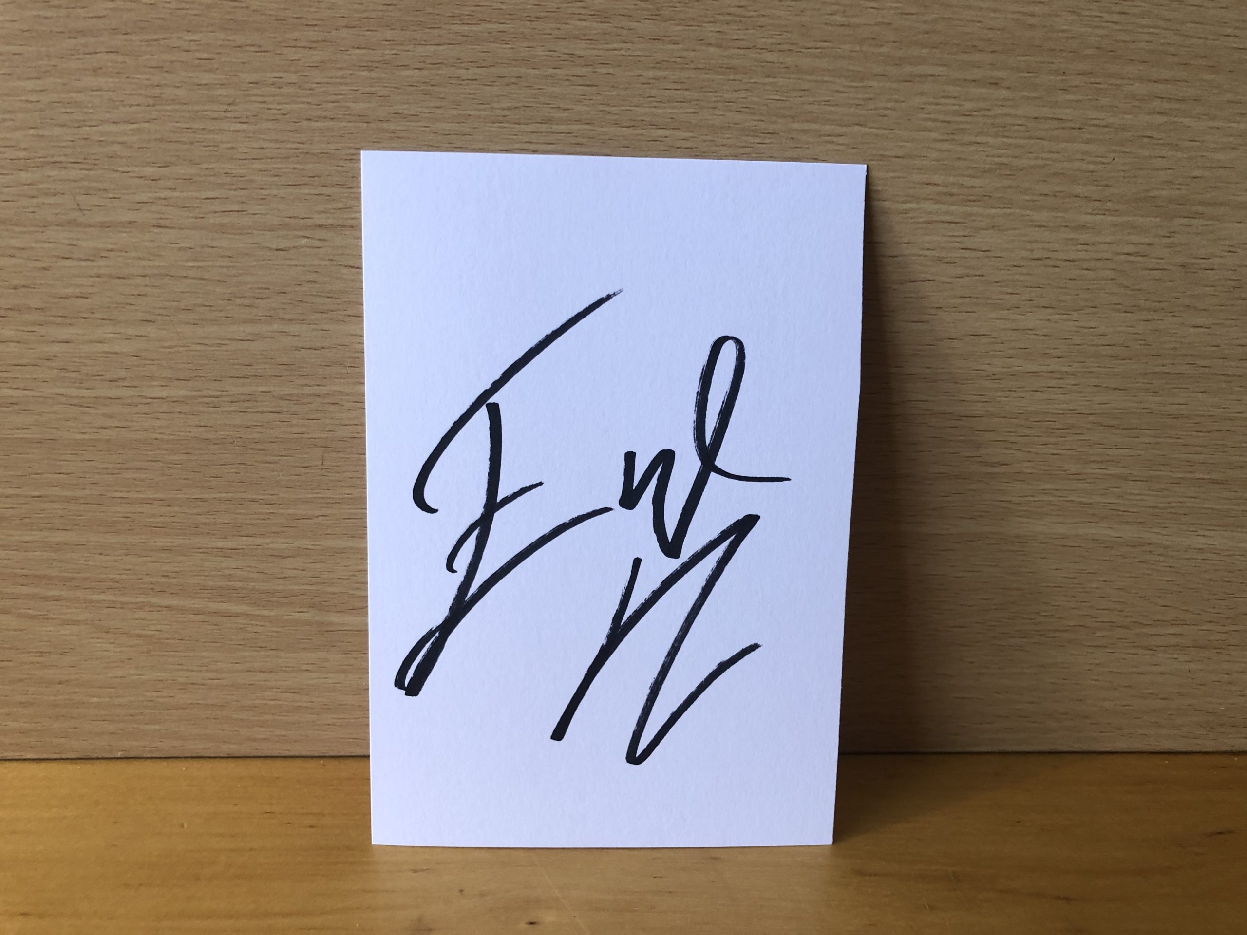 Edge Signed White Card Edge Signed White Card