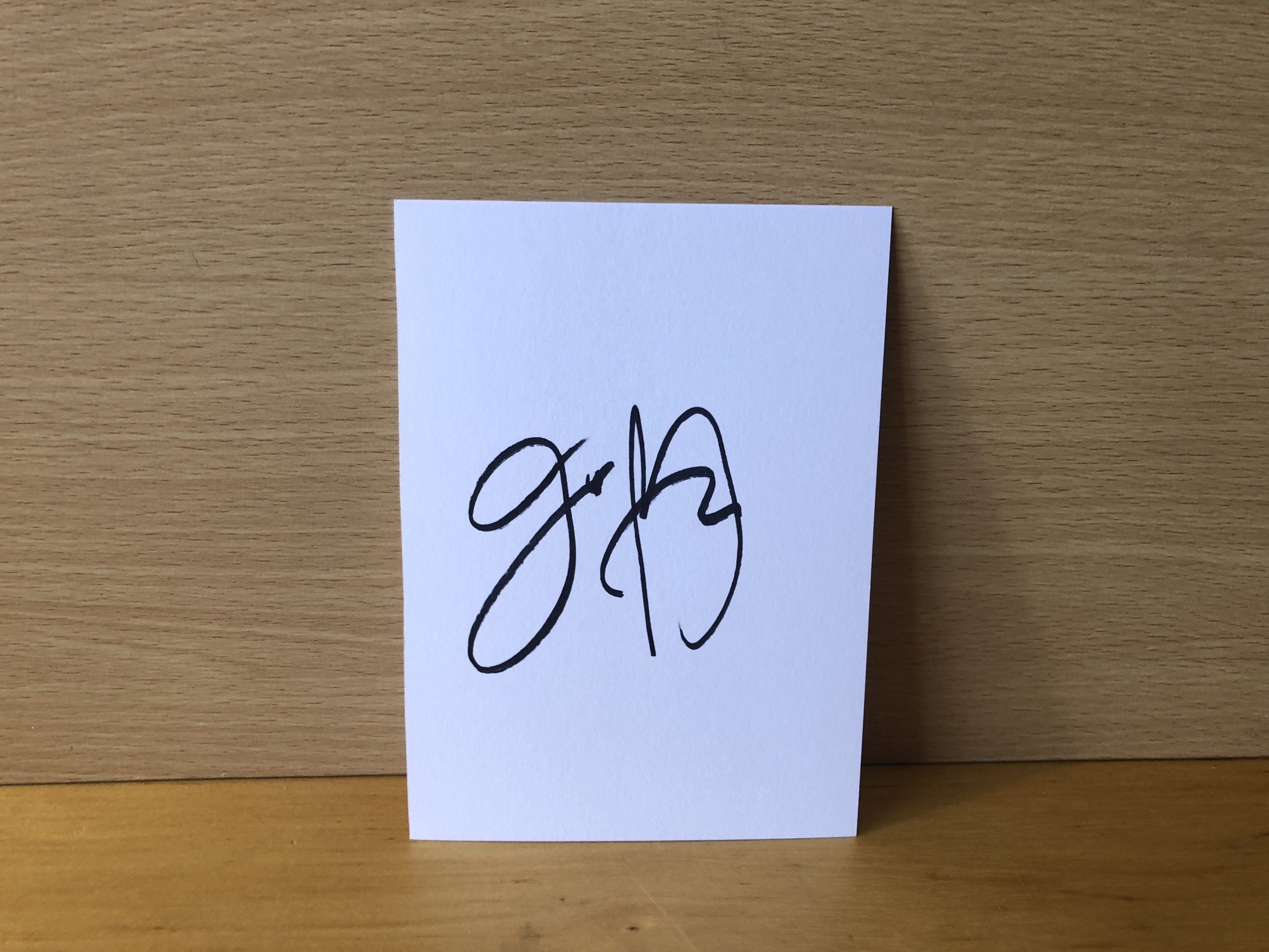 Jay Hernandez Signed White Card Jay Hernandez Signed White Card