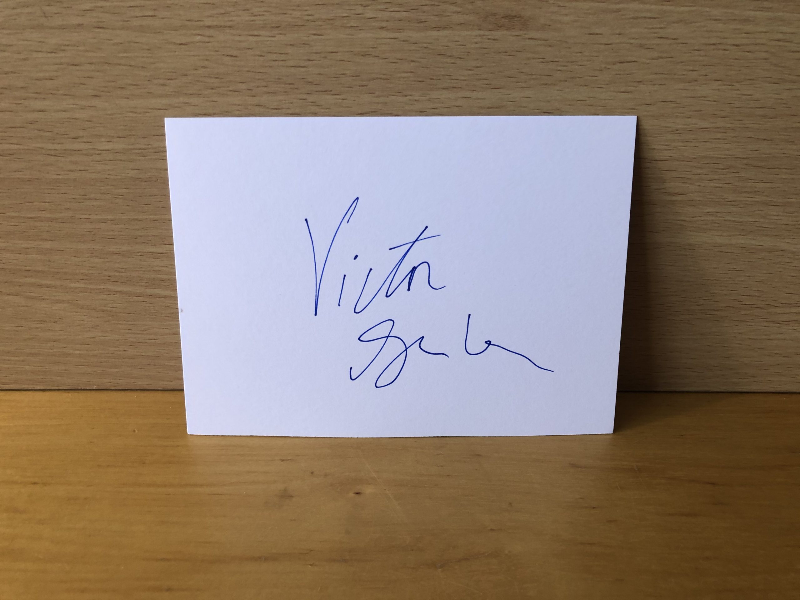 Victor Garber Signed White Card Victor Garber Signed White Card