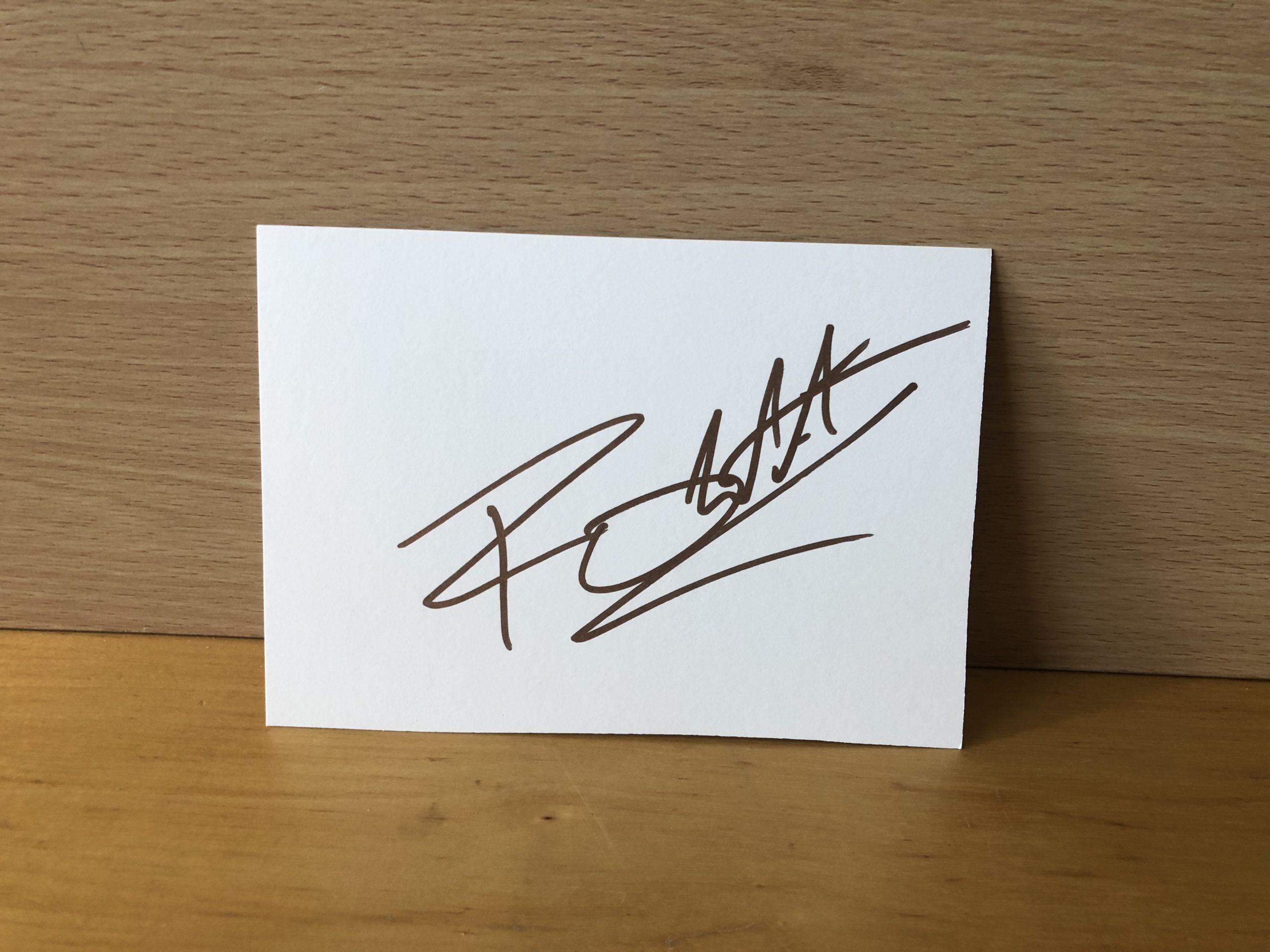 Ray Winstone Signed White Card Ray Winstone Signed White Card