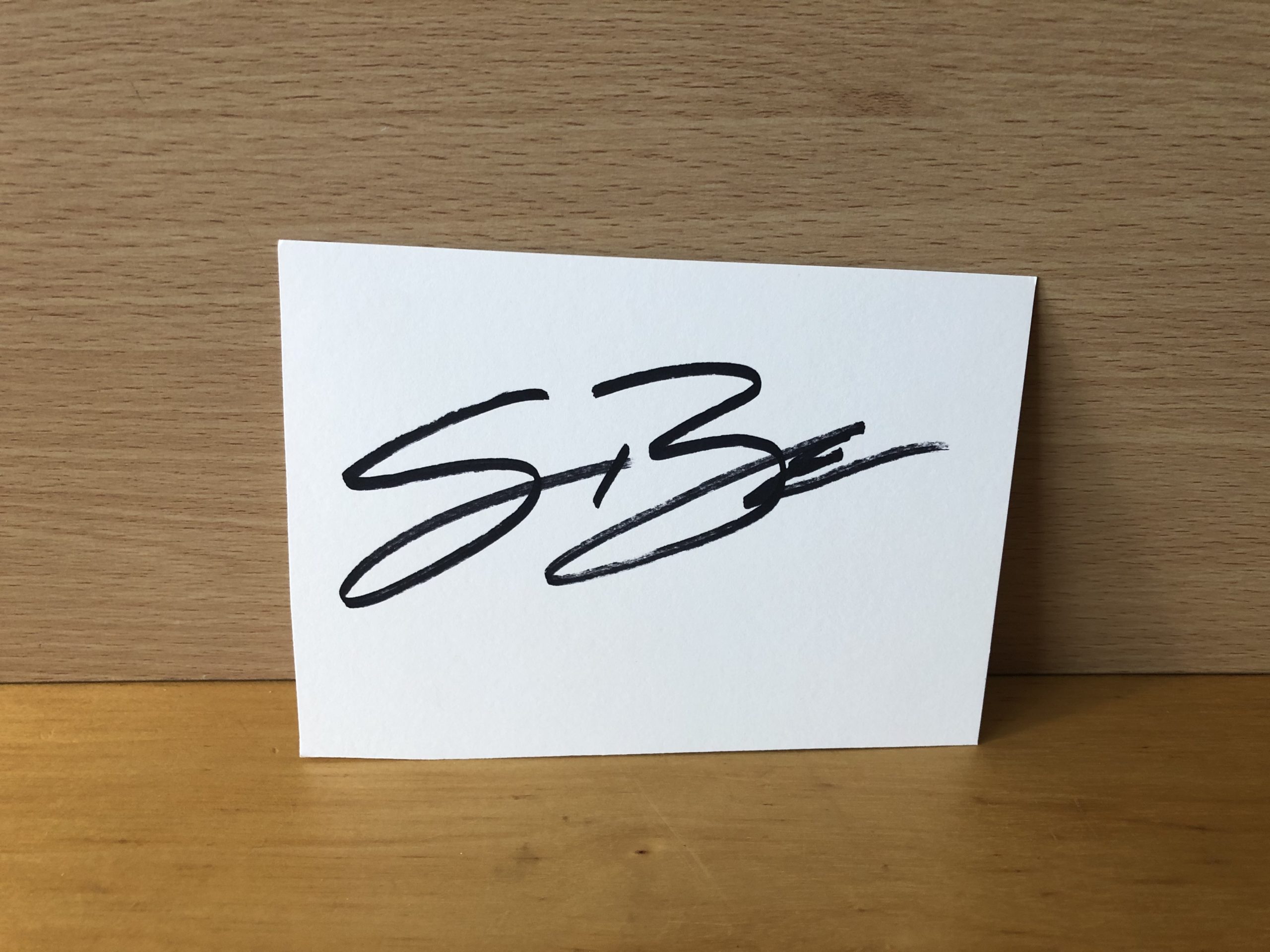 Sean Bean Signed White Card Sean Bean Signed White Card
