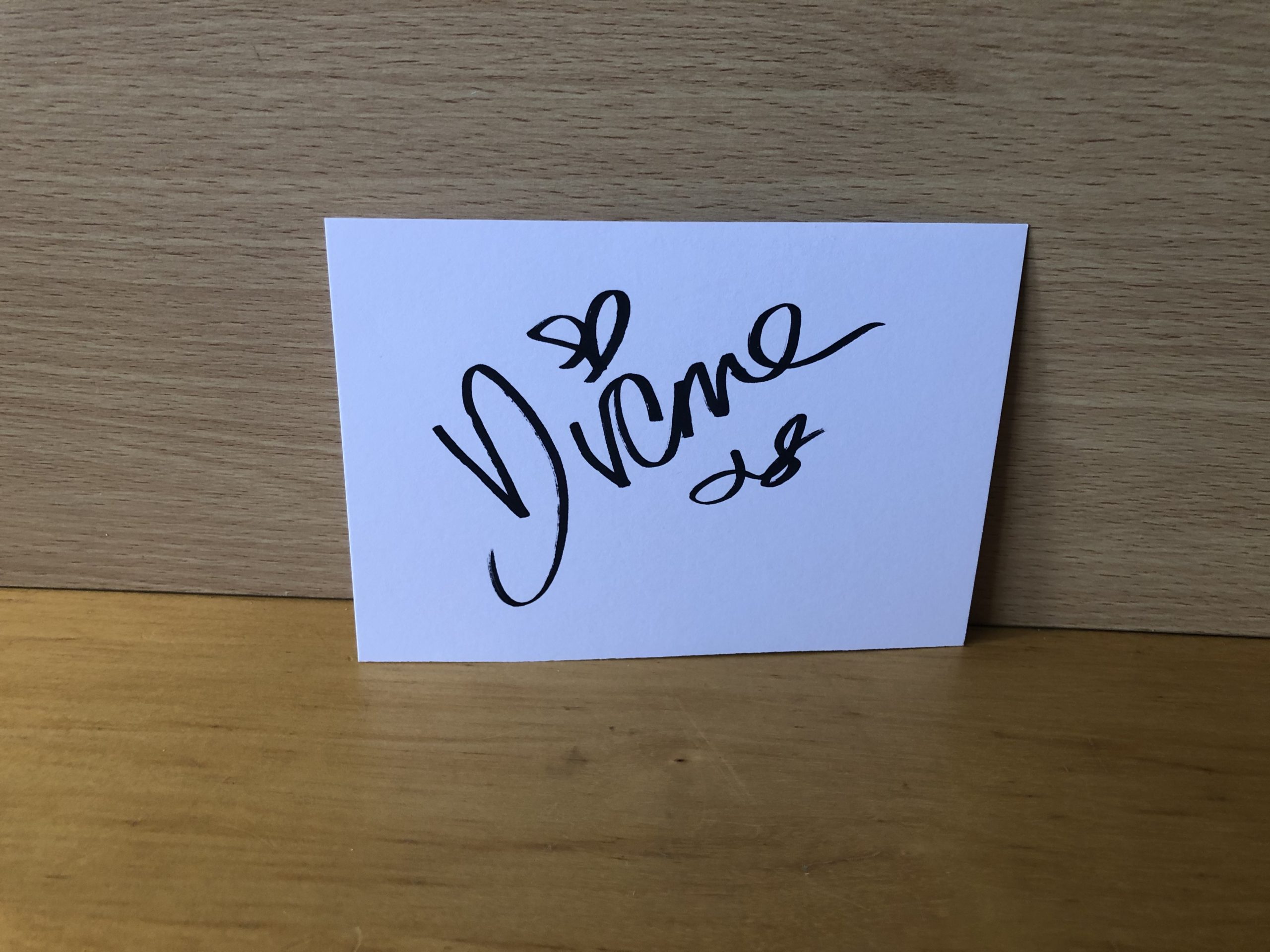 Dionne Bloomfield Signed White Card Dionne Bloomfield Signed White Card