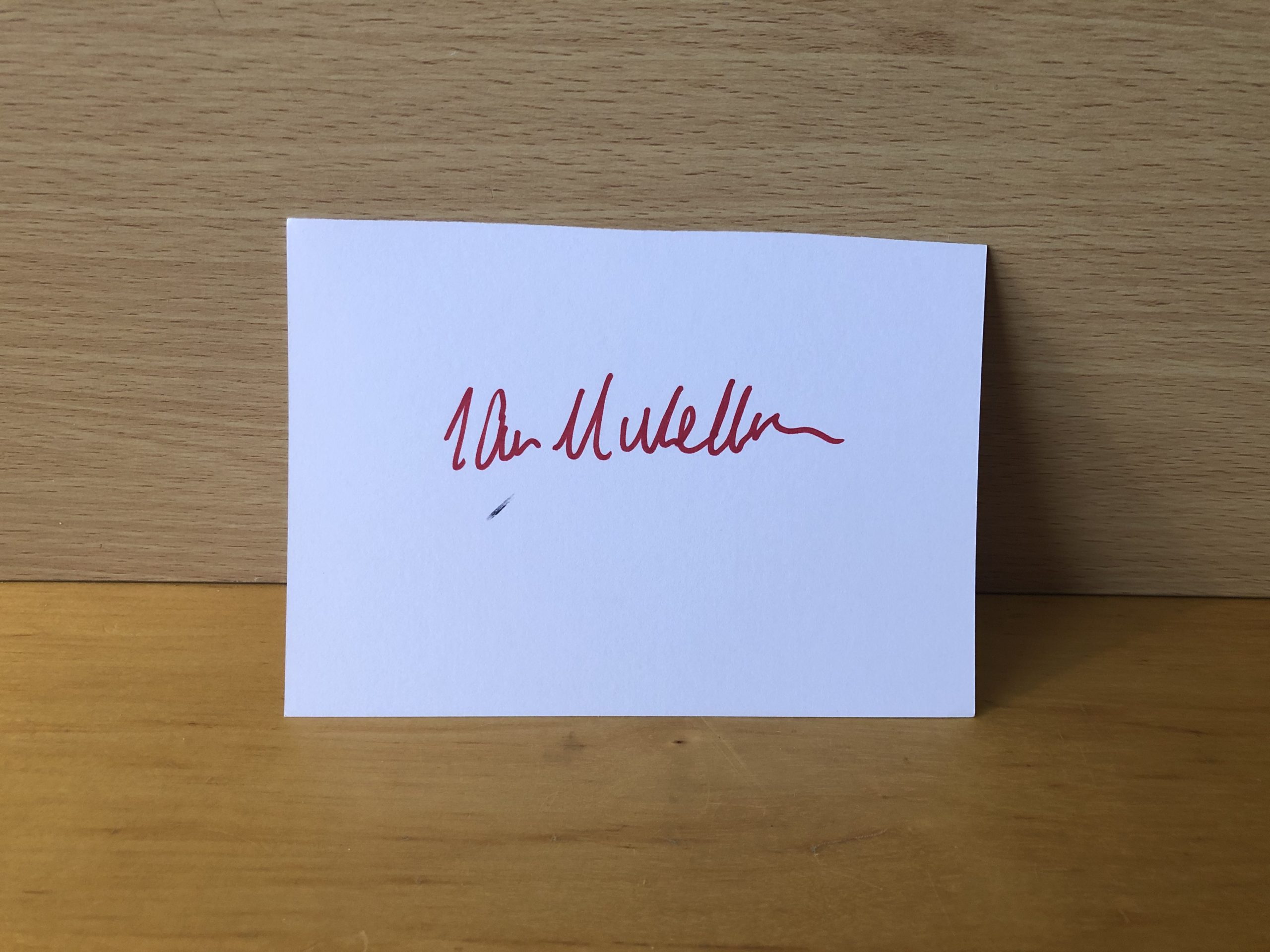 Ian McKellen Signed White Card Ian McKellen Signed White Card