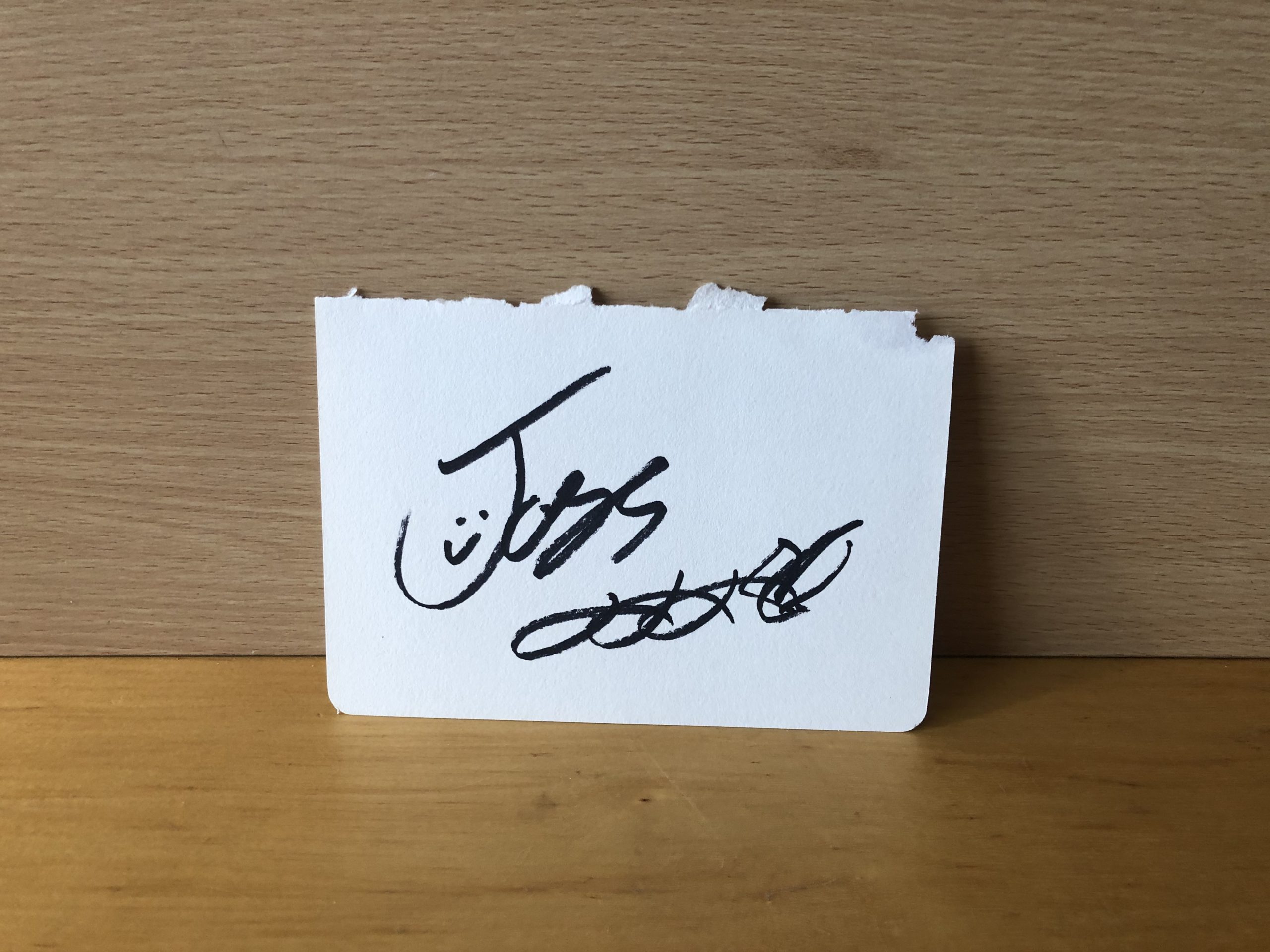 Joss Stone Signed White Card Joss Stone Signed White Card