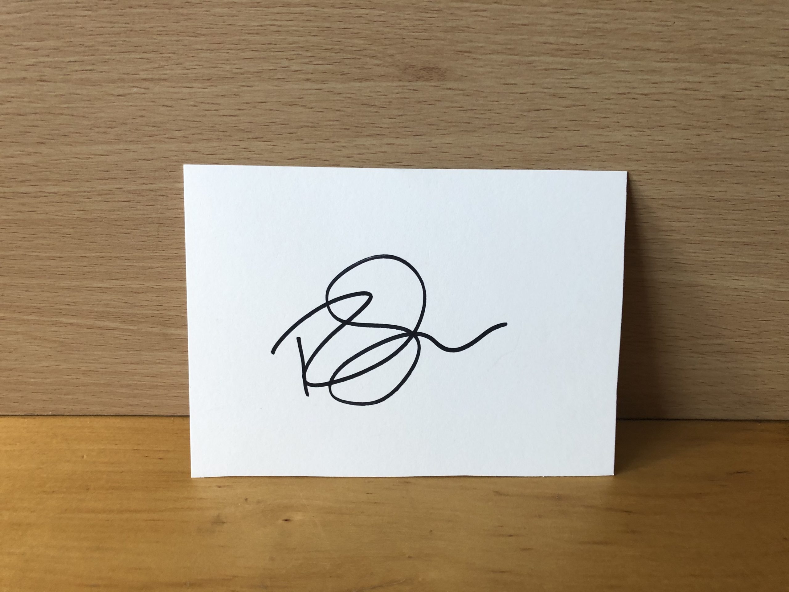 Ricky Gervais Signed White Card Ricky Gervais Signed White Card
