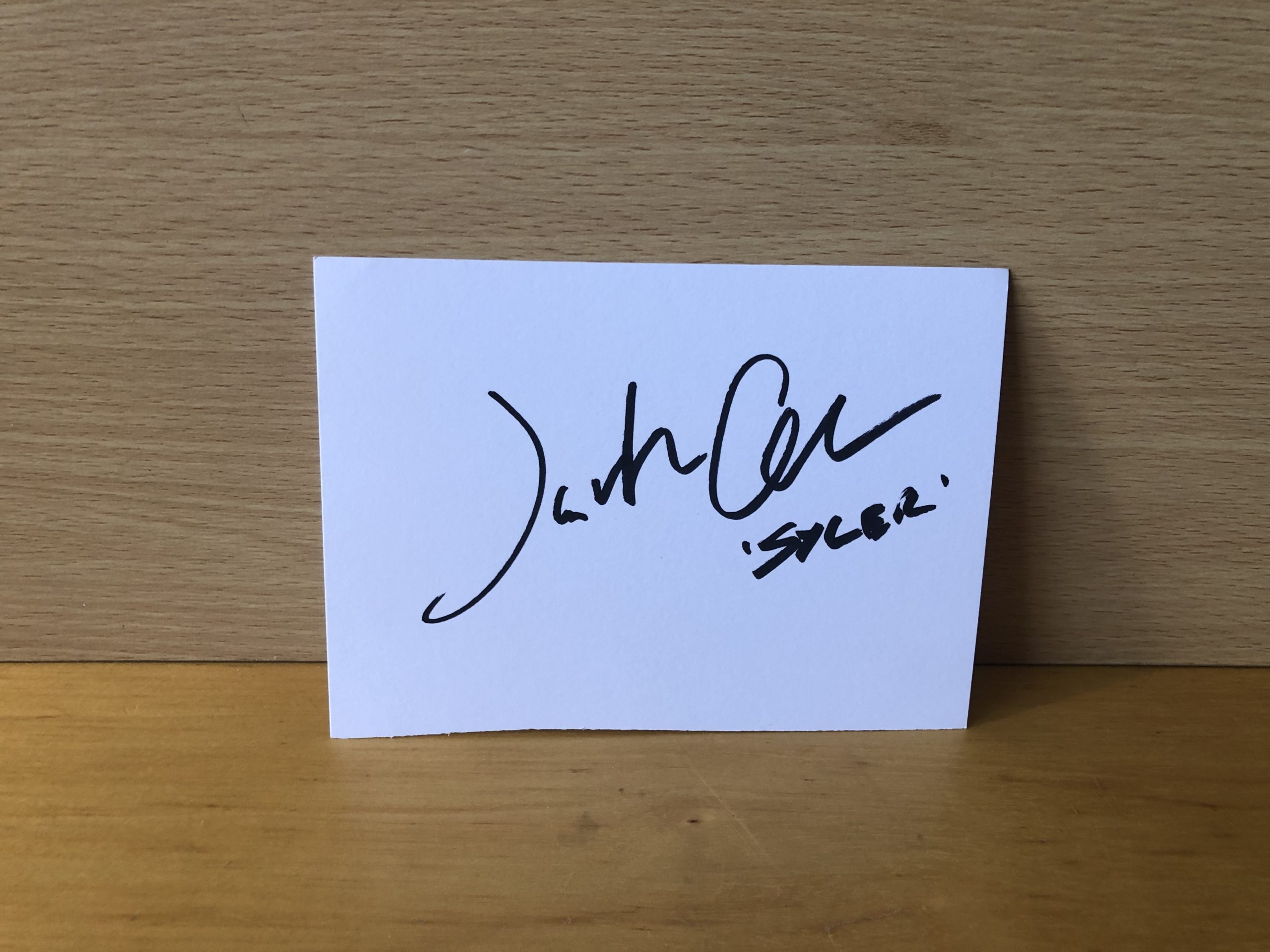 Zachary Quinto Signed White Card Zachary Quinto Signed White Card