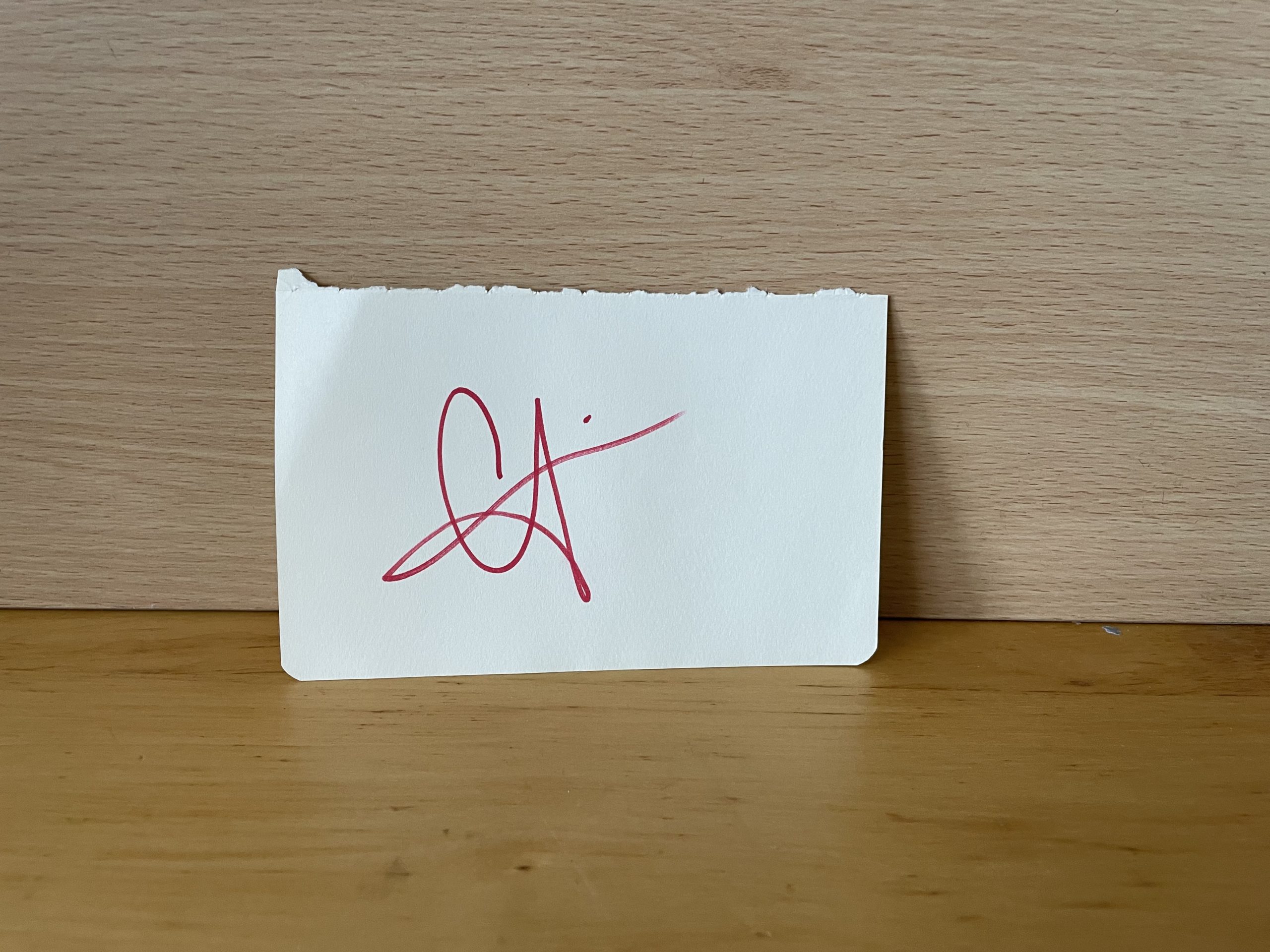Christina Aguilera Signed White Card Christina Aguilera Signed White Card
