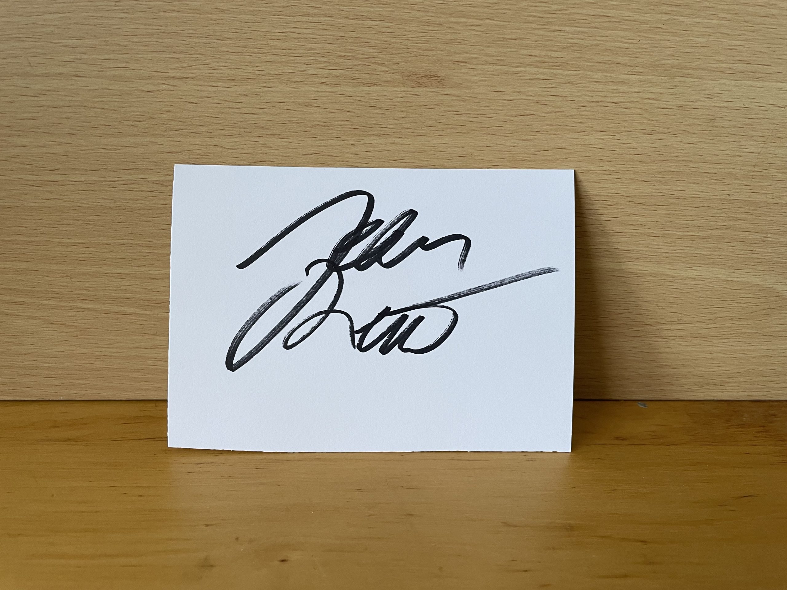 Jean Reno Signed White Card Jean Reno Signed White Card