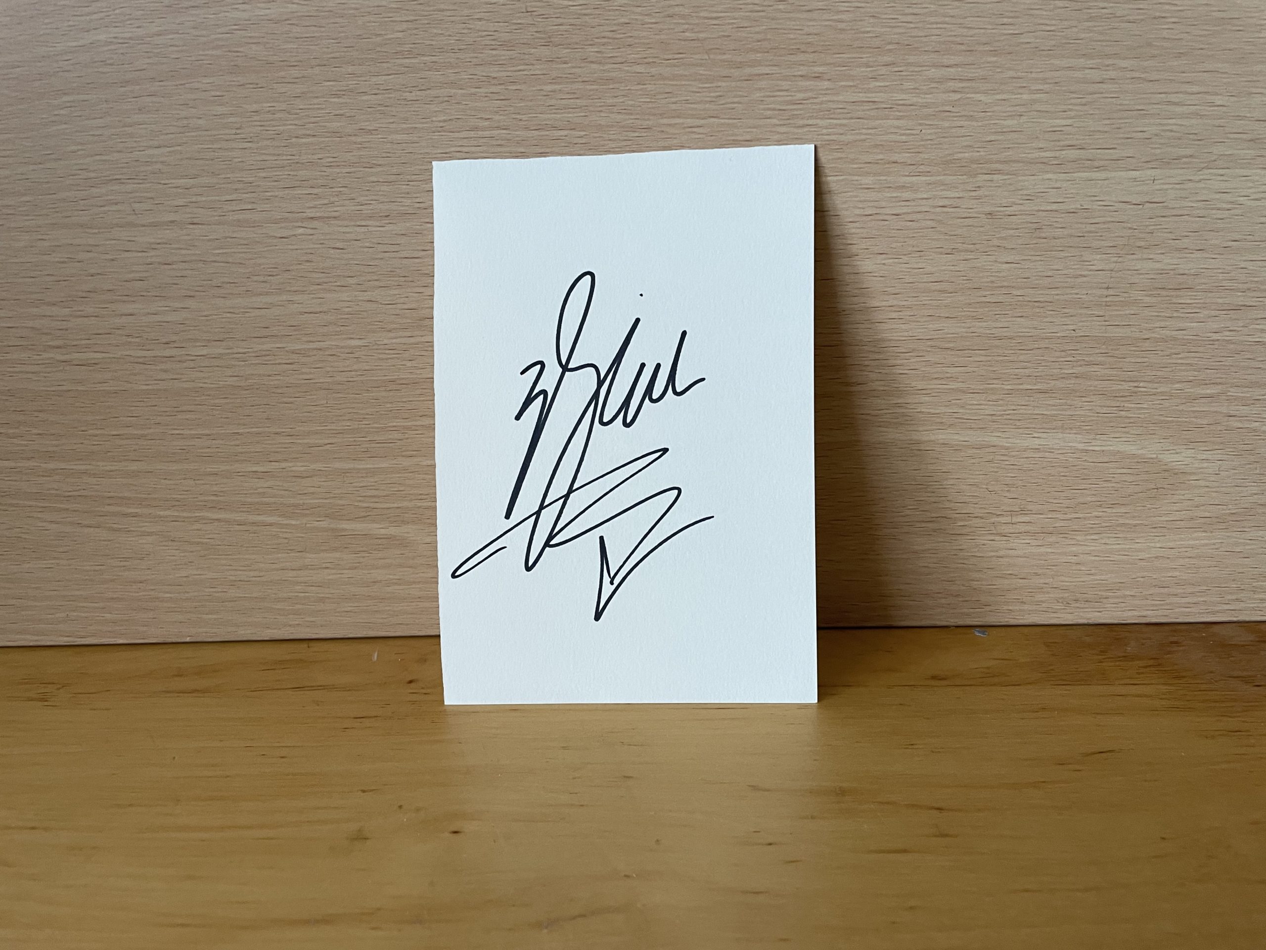 Will Smith Signed White Card Will Smith Signed White Card