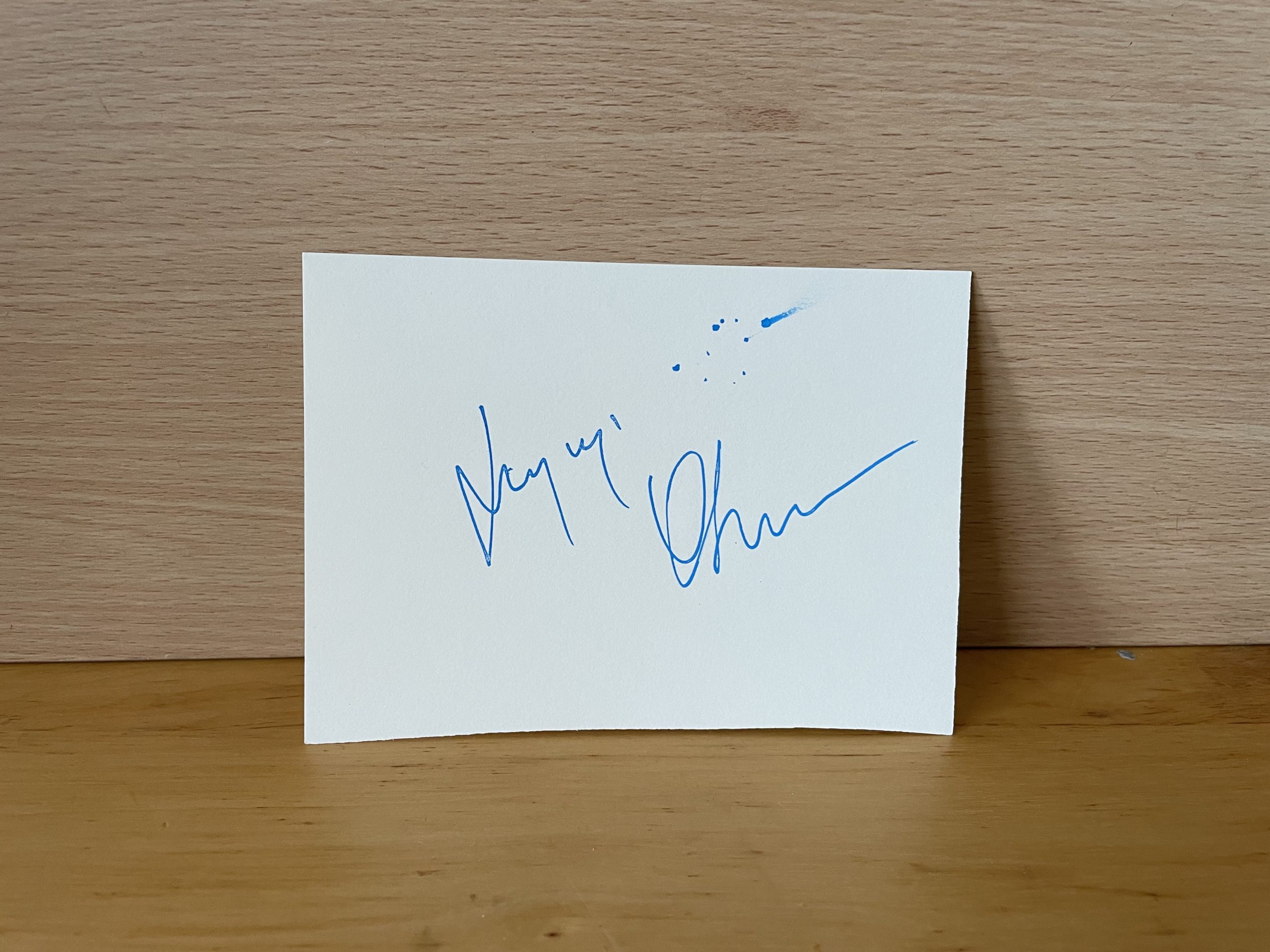 Elizabeth Olsen Signed White Card Elizabeth Olsen Signed White Card