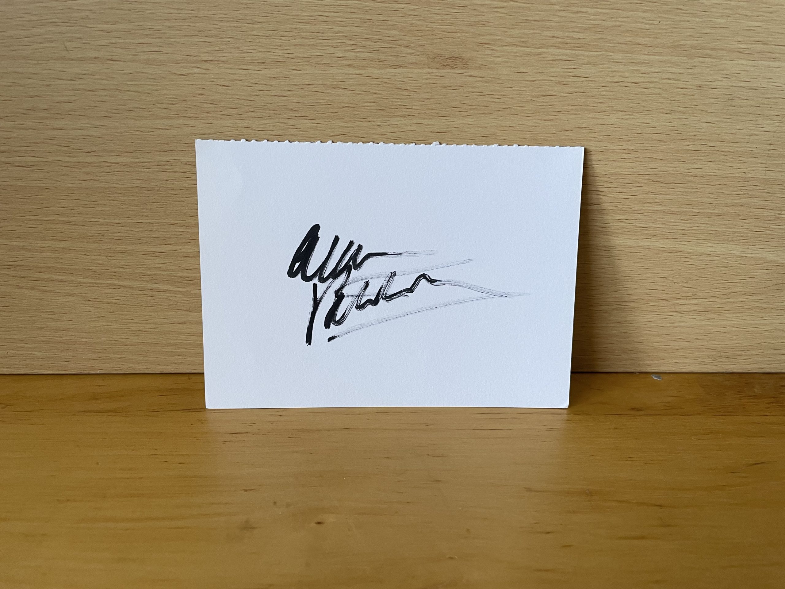 Alan Rickman Signed White Card Alan Rickman Signed White Card