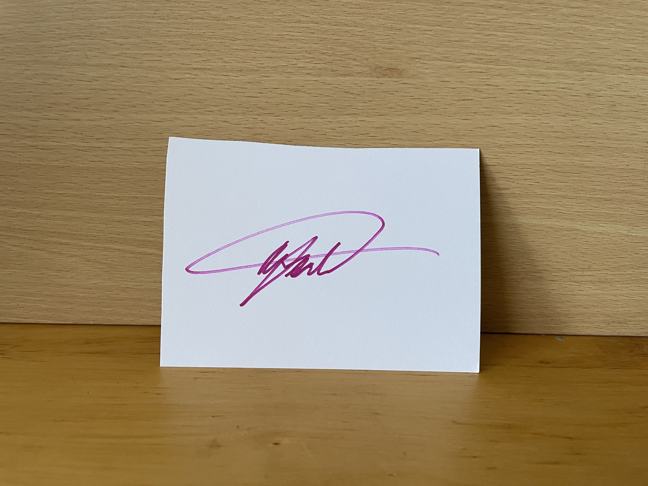 Kaká Signed White Card Kaká Signed White Card