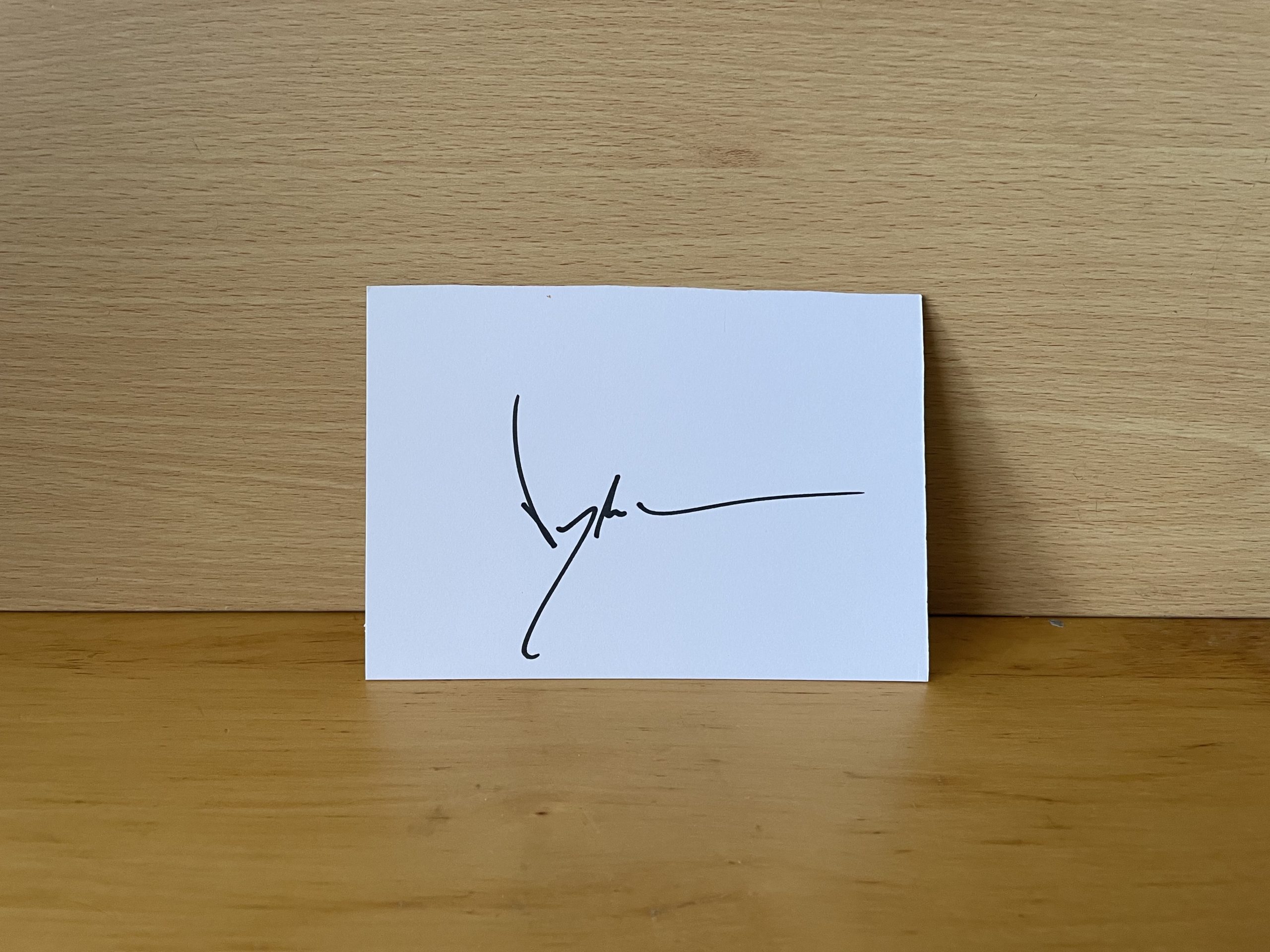 Jean-Claude Van Damme Signed White Card Jean-Claude Van Damme Signed White Card
