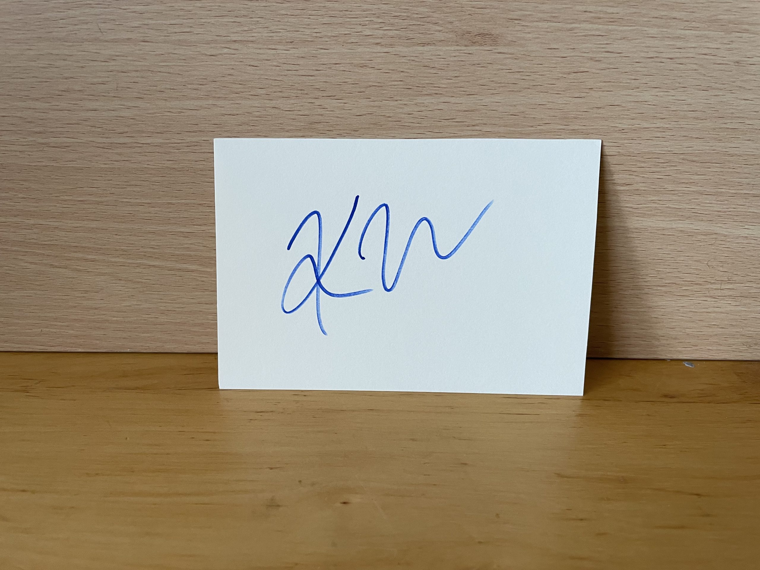 Kaley Cuoco Signed White Card