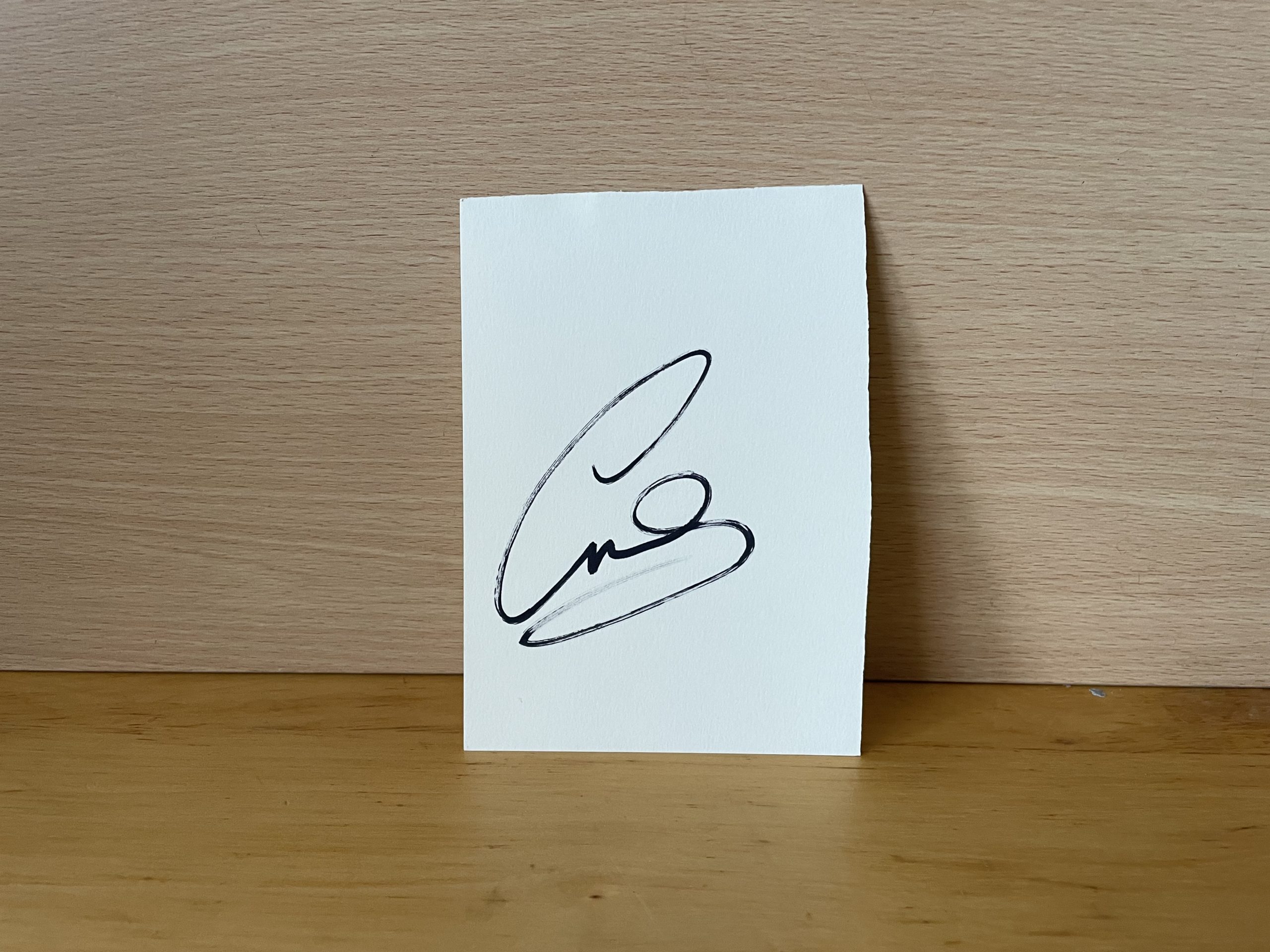 Lewis Hamilton Signed White Card