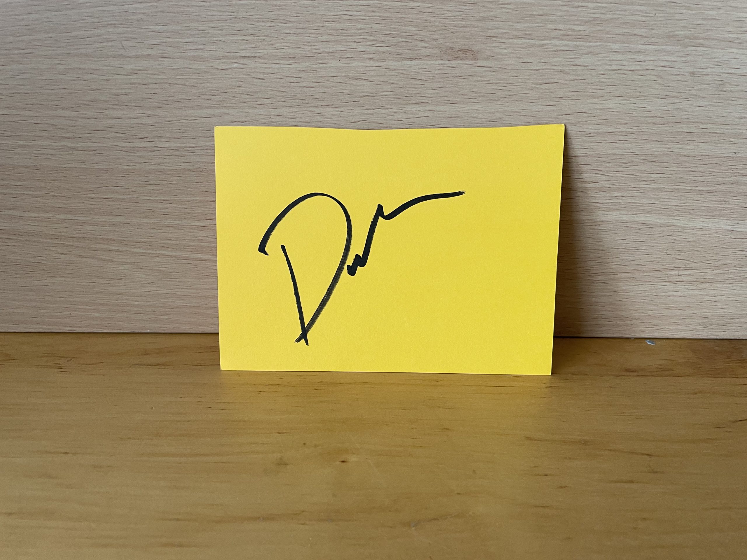 David Harbour Signed White Card