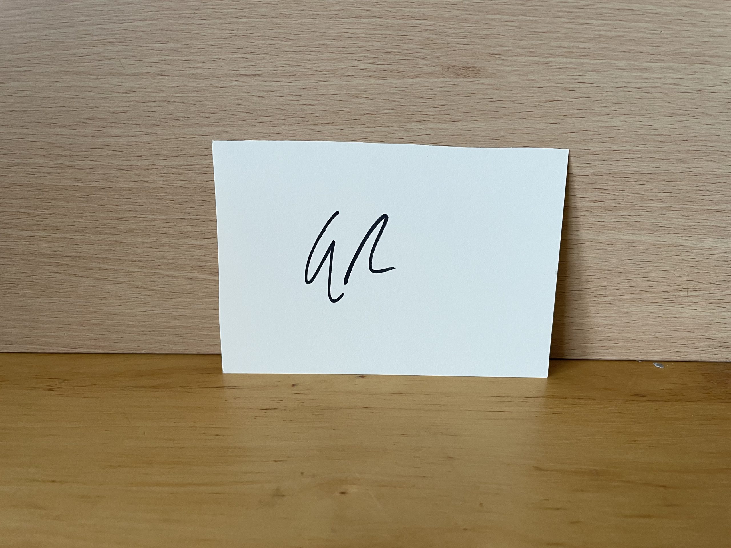 Guy Ritchie Signed White Card