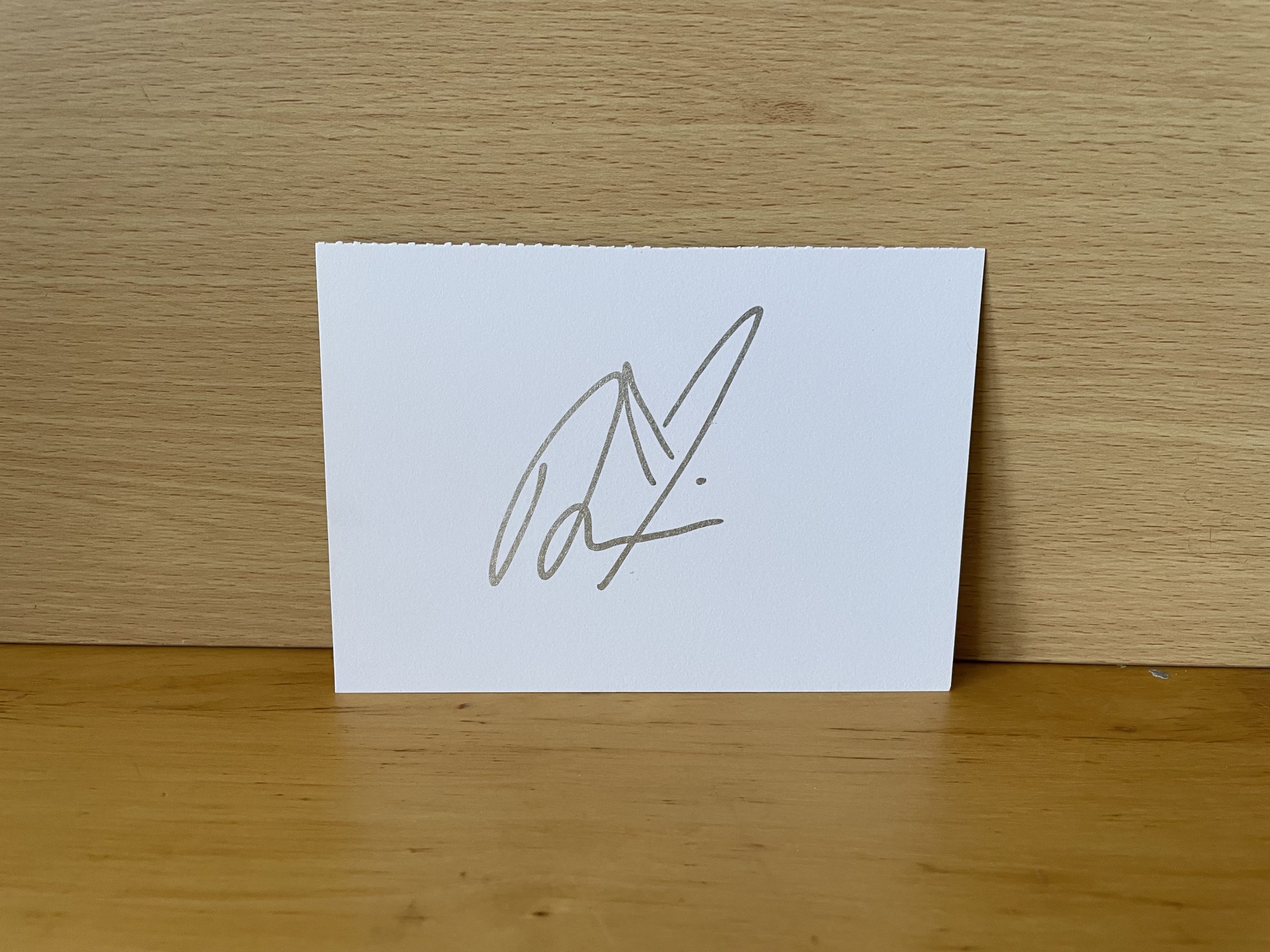 Paris Hilton Signed White Card