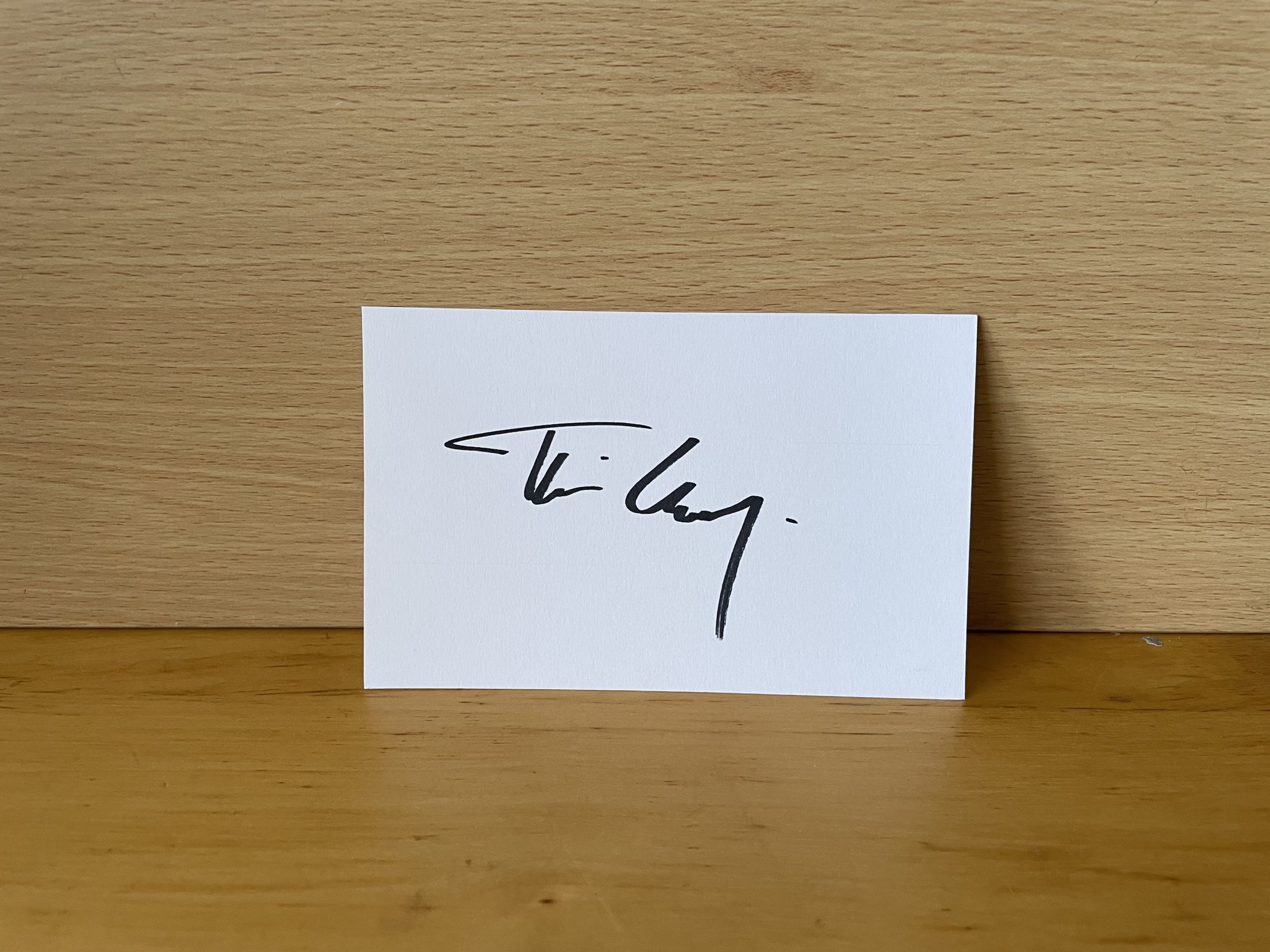 Tim Curry Signed White Card