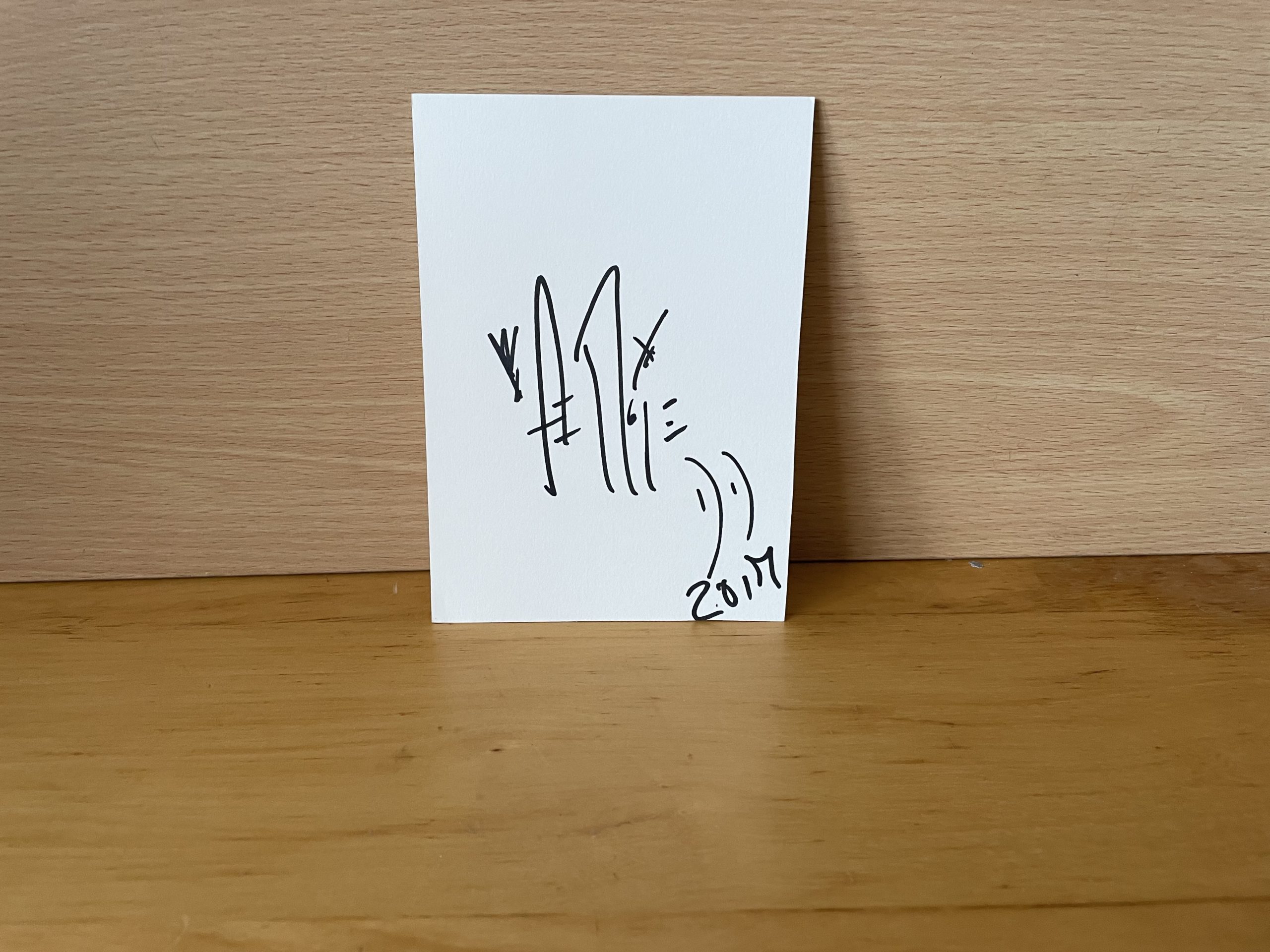 Fergie Signed White Card