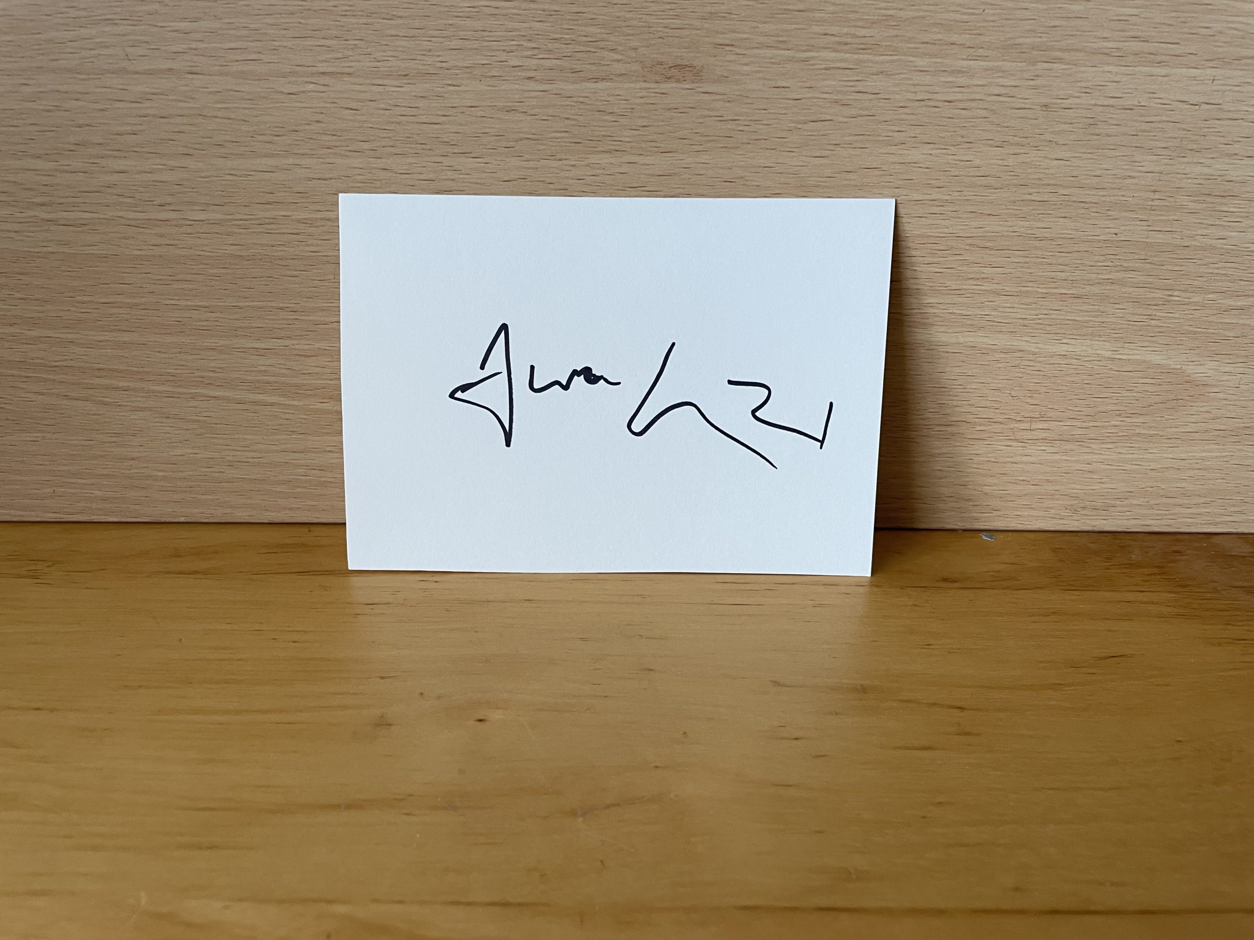 Damian Lewis Signed White Card