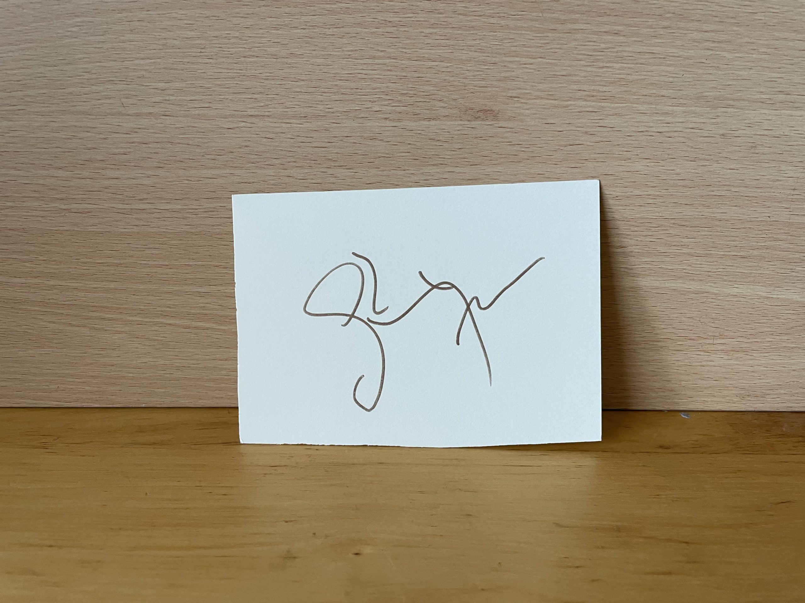 Steve Coogan Signed White Card