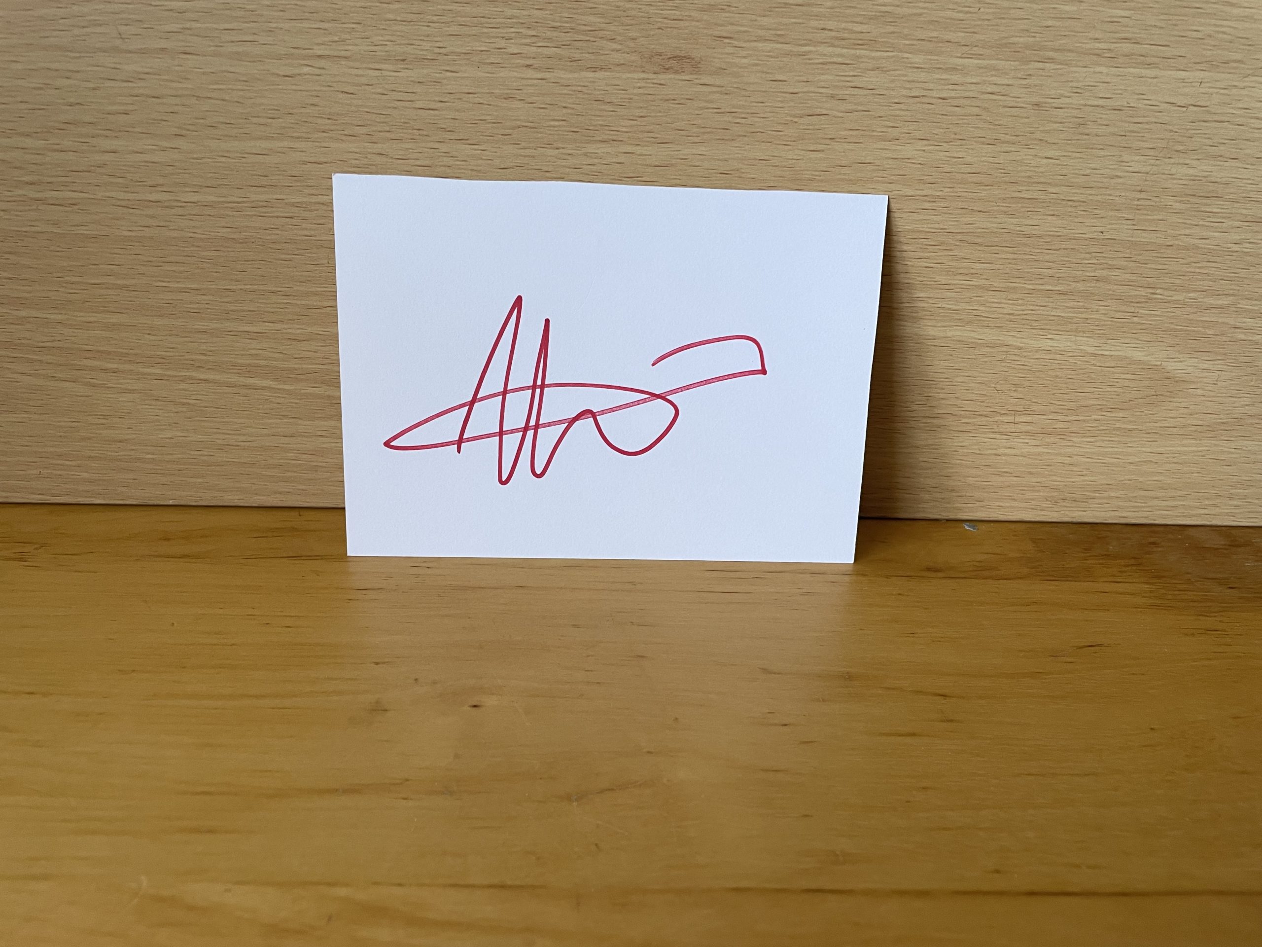 Stanley Tucci Signed White Card