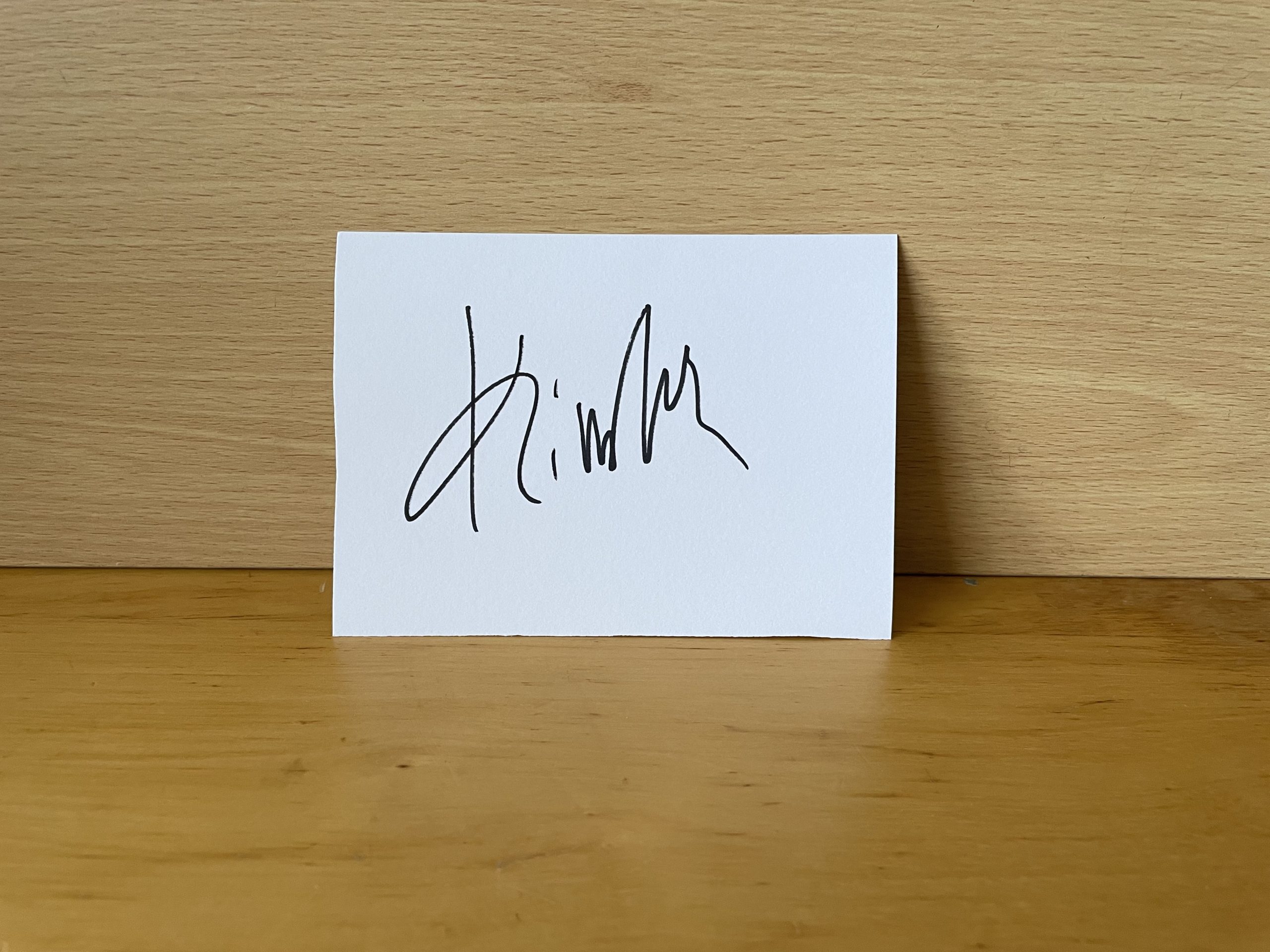 Kim Raver Signed White Card