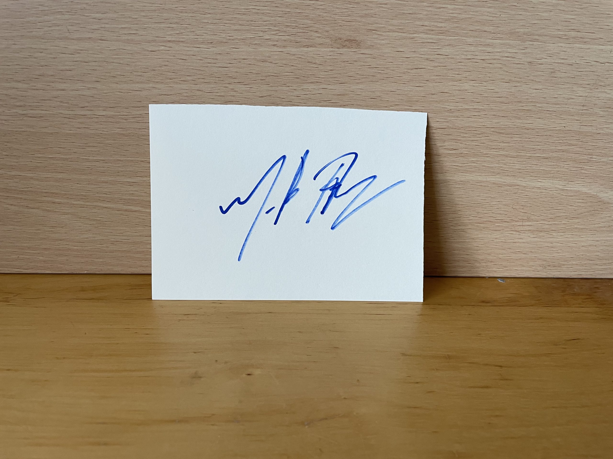 Mary J. Blige Signed White Card