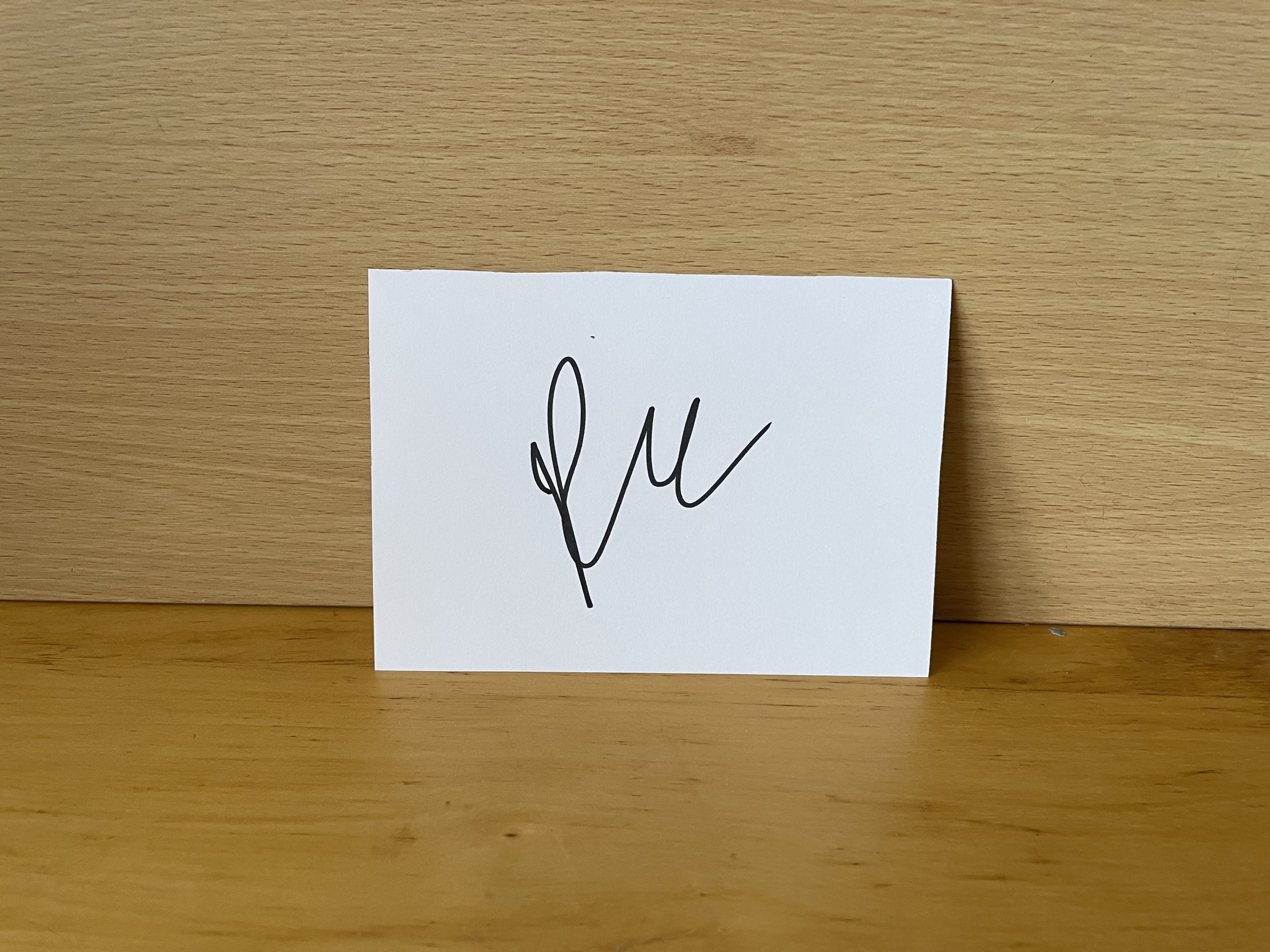 Russell Brand Signed White Card