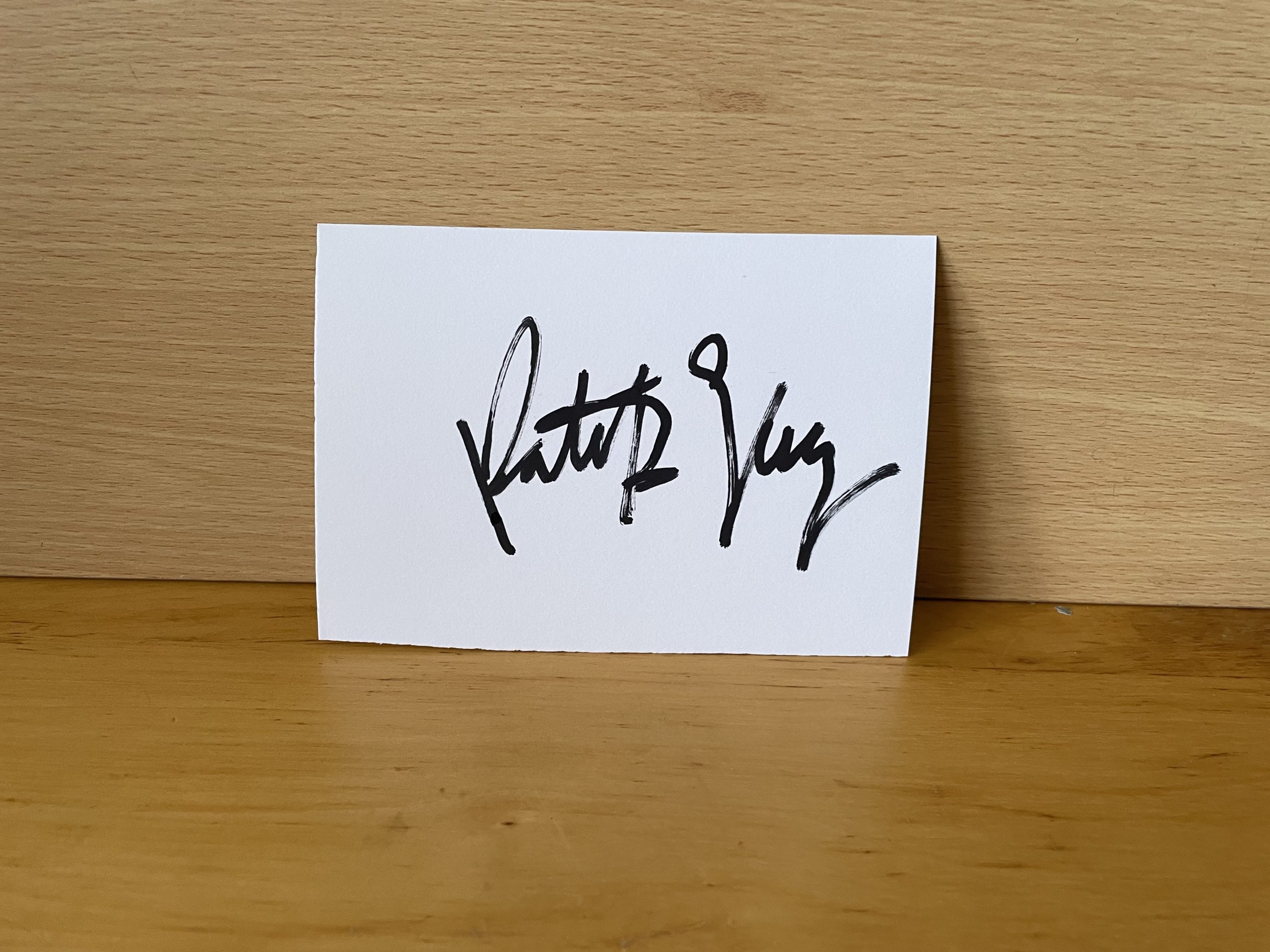 Patrick Swayze Signed White Card