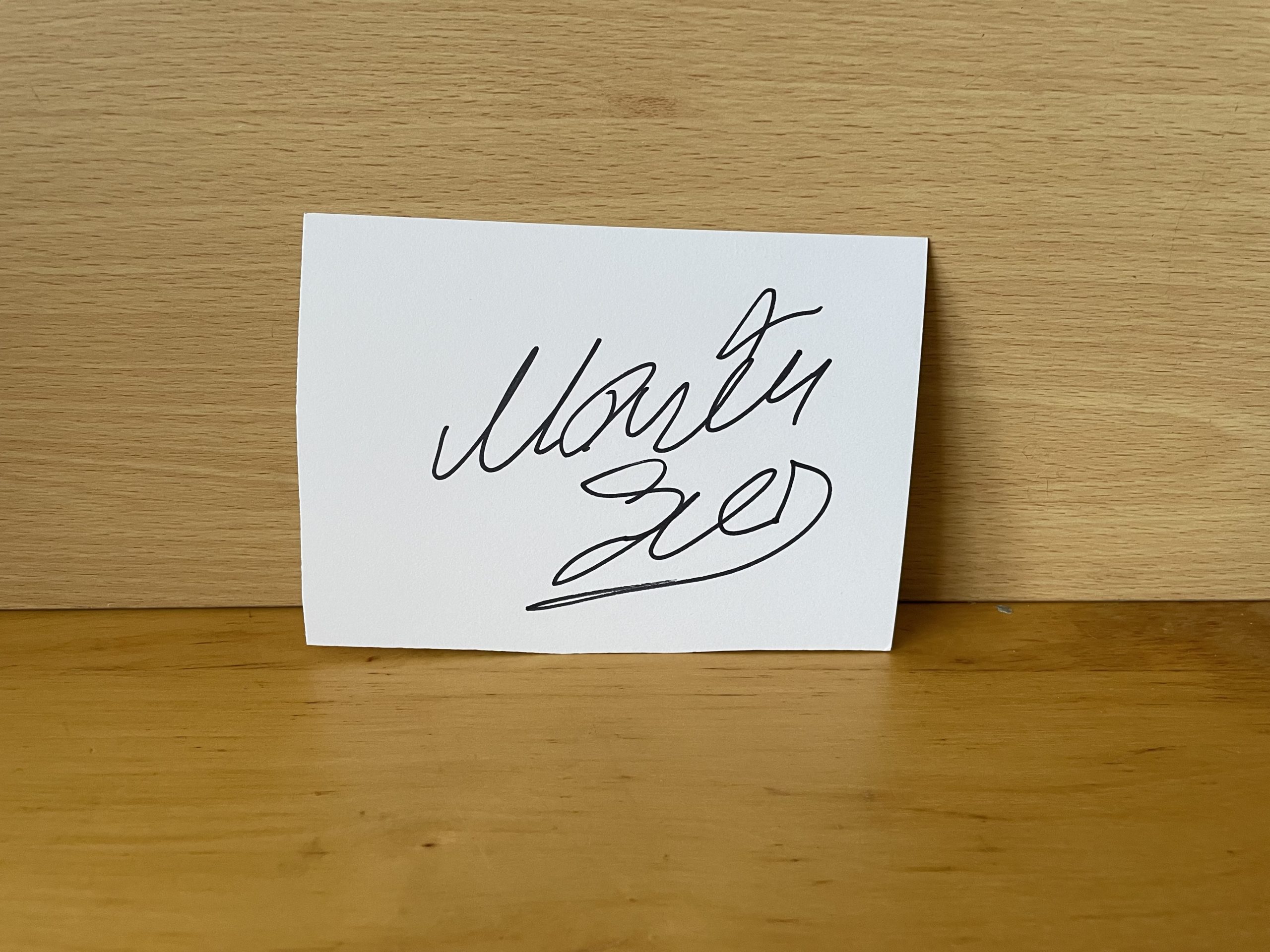 Monica Seles Signed White Card