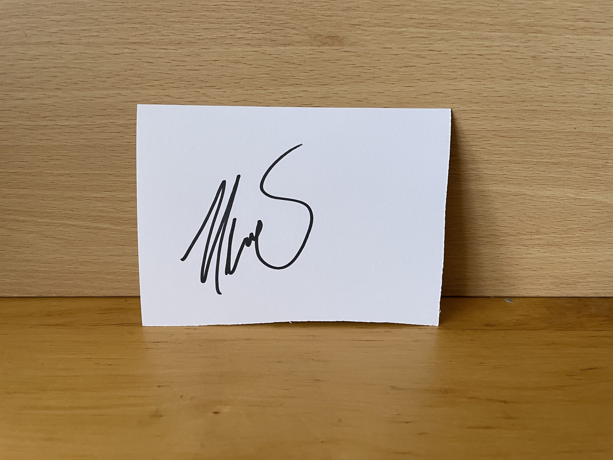 Maria Sharapova Signed White Card