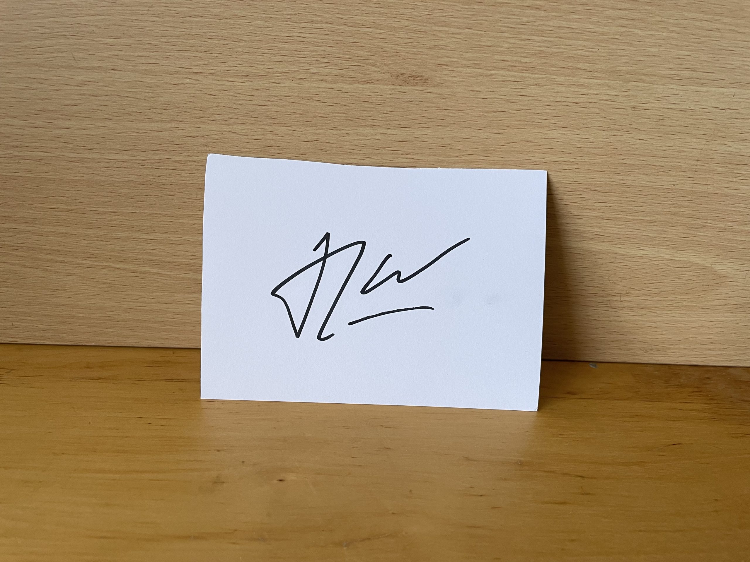 Luis Figo Signed White Card Luis Figo Signed White Card